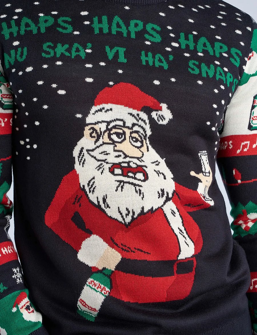 Lindbergh - Xmas cheers o-neck sweater - rundhalsad - dk blue - 5