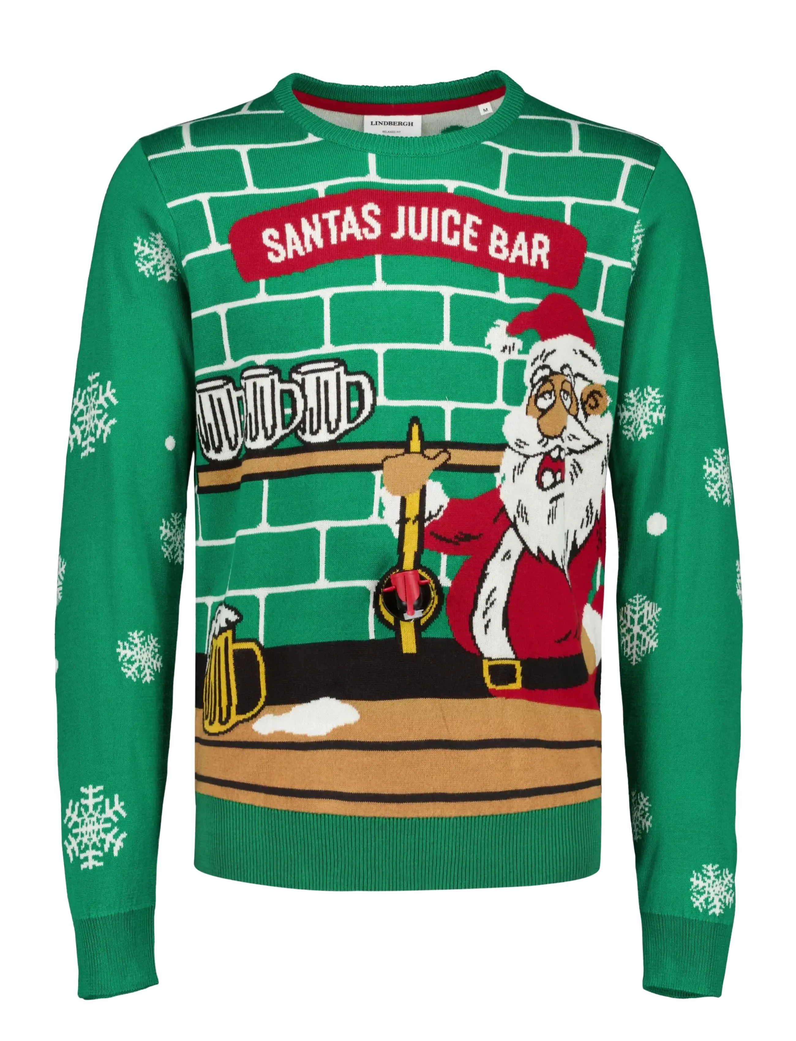 Lindbergh - Interactive xmas knit - rundhalsad - green - 1