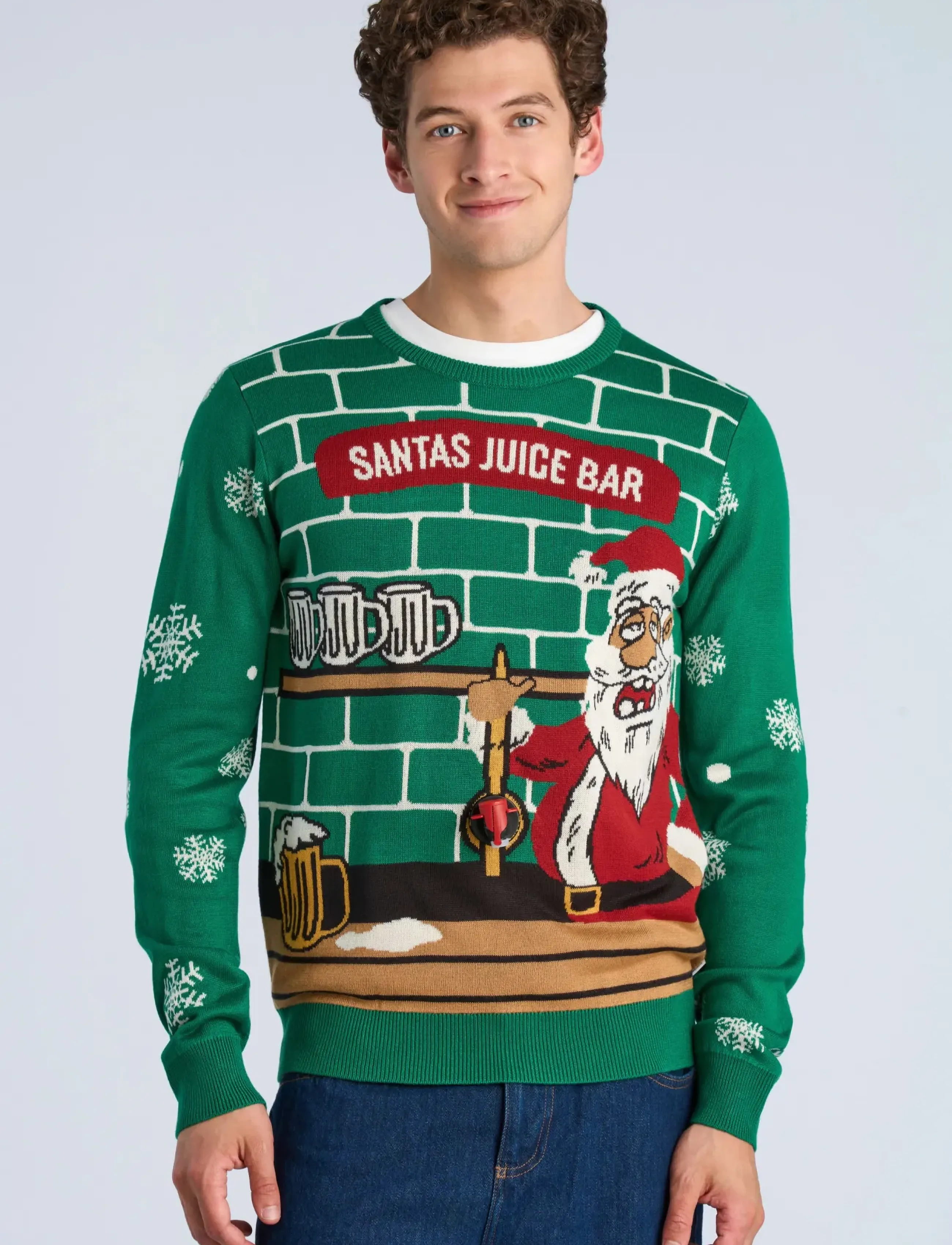 Lindbergh - Interactive xmas knit - rundhalsad - green - 3