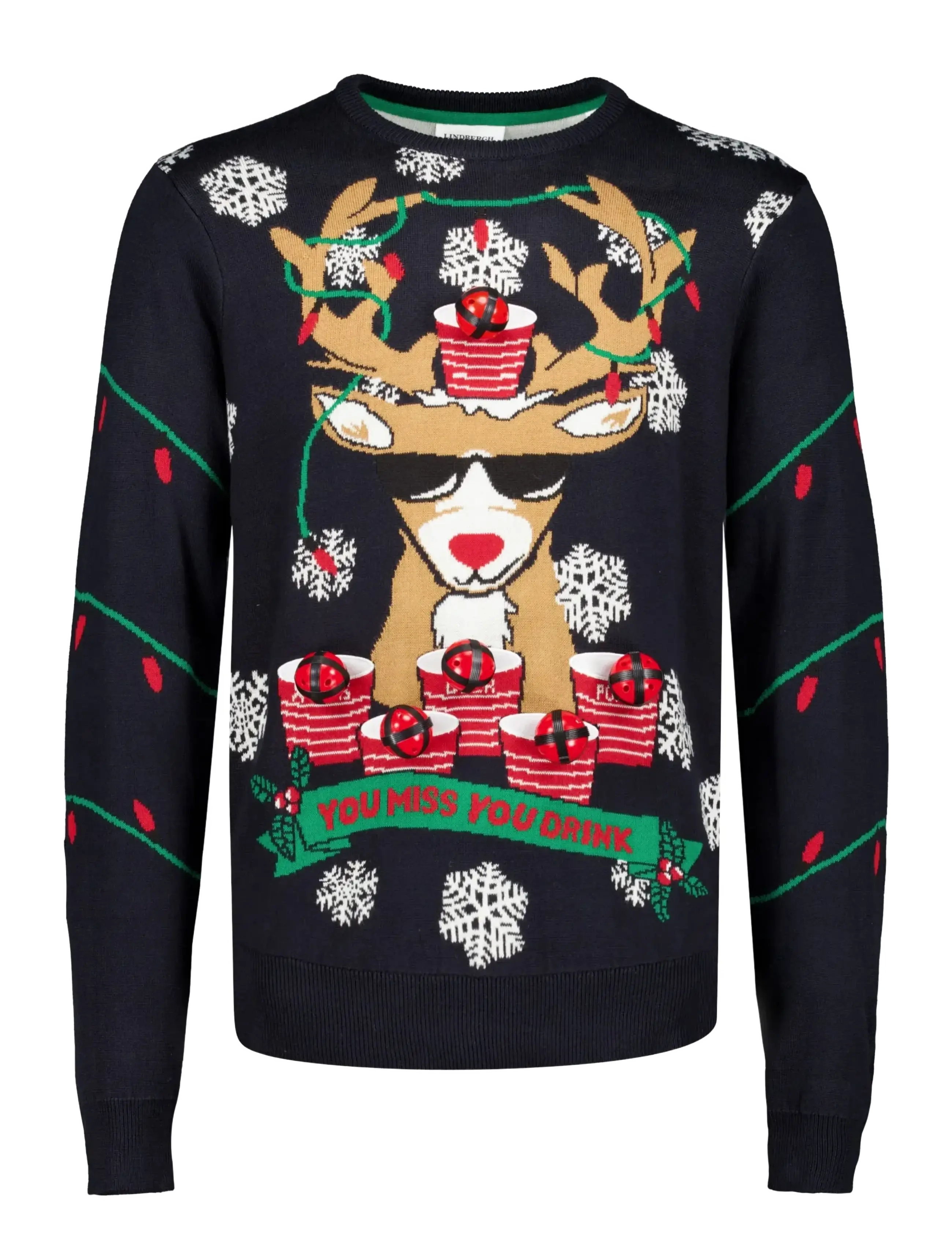 Lindbergh - Interactive xmas knit - rundhals - navy - 2