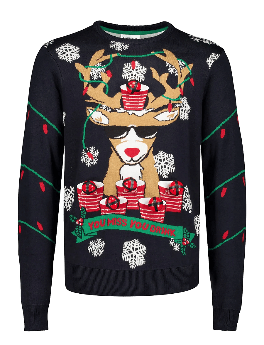 Lindbergh - Interactive xmas knit - rundhals - navy - 2