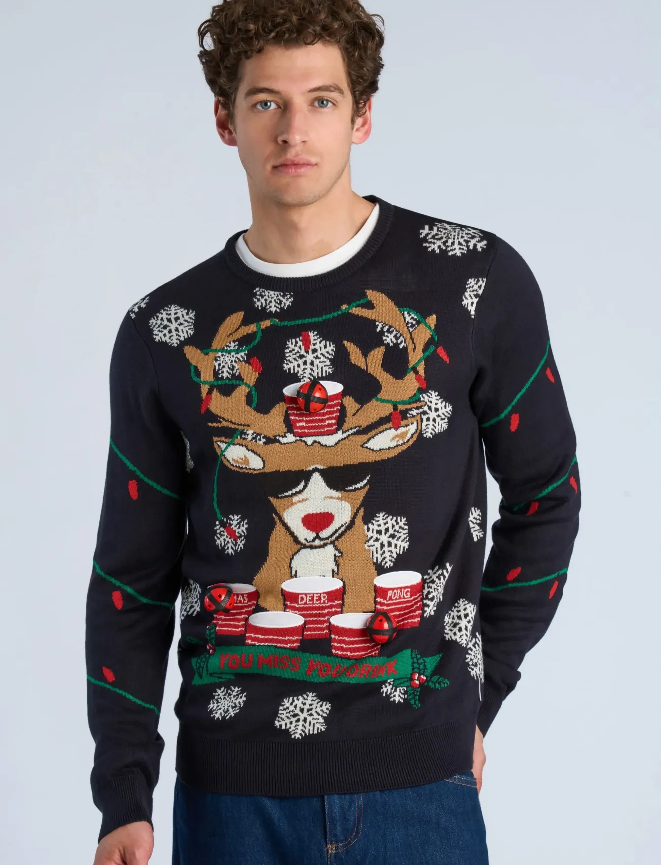 Lindbergh - Interactive xmas knit - rundhals - navy - 4