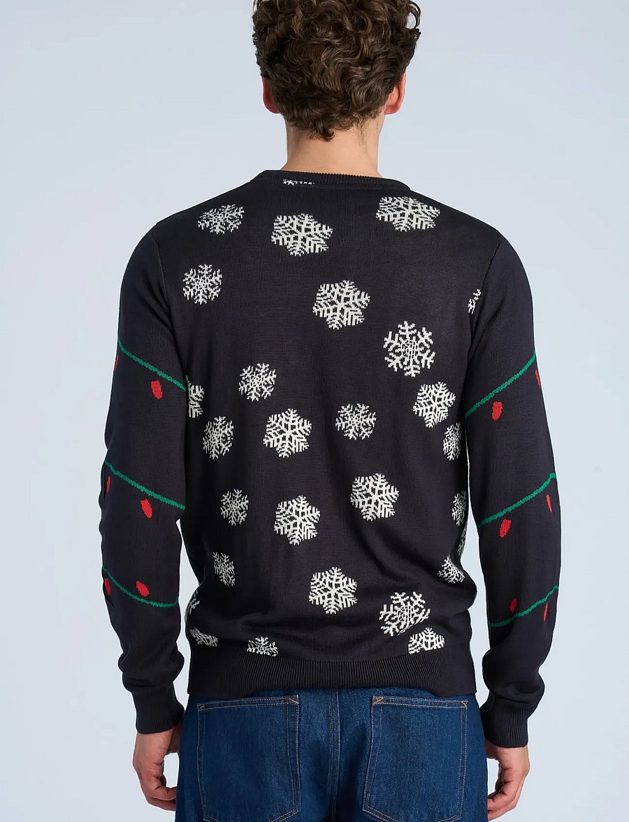 Lindbergh - Interactive xmas knit - rundhals - navy - 5