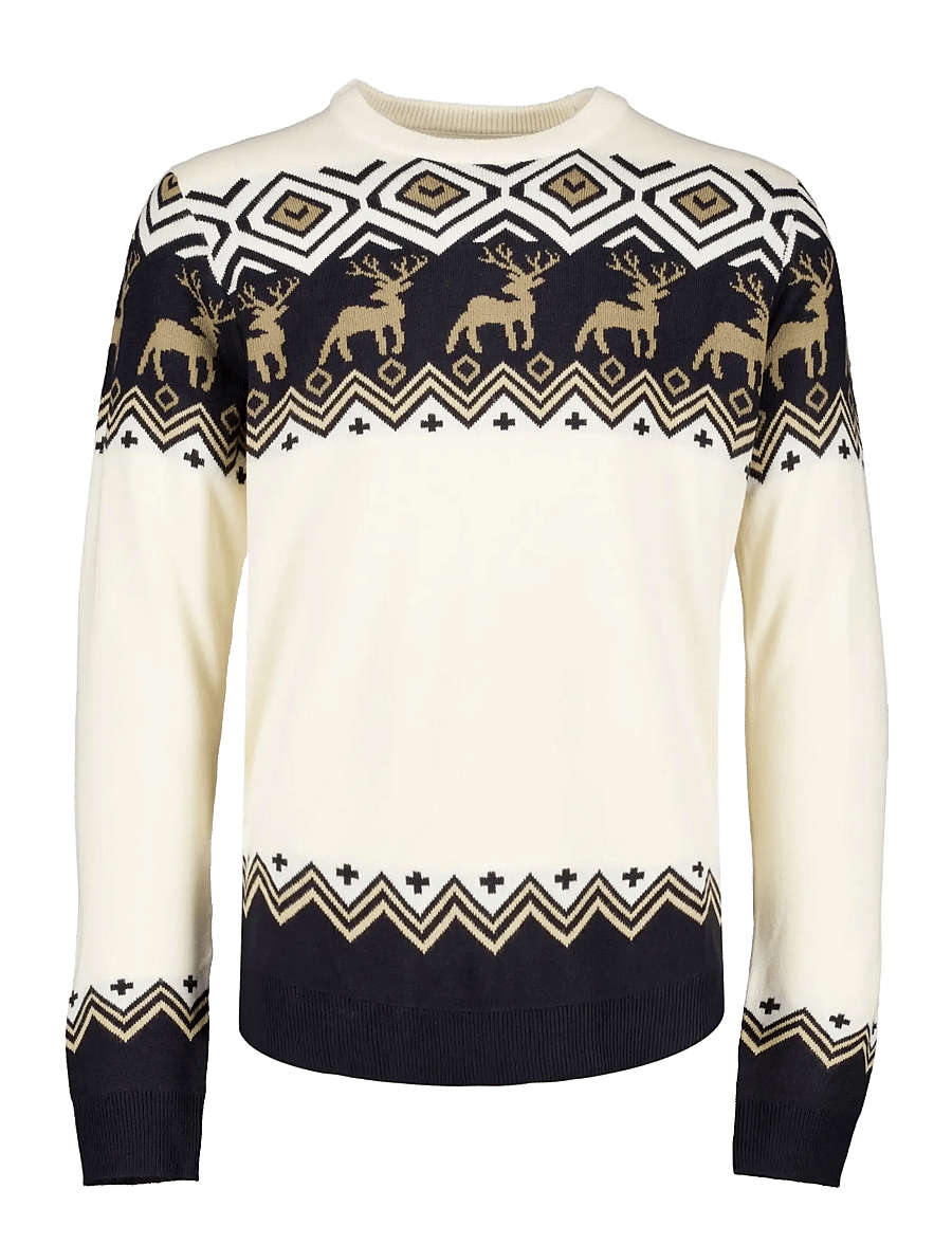 Lindbergh - Christmas jacquard sweater - rund hals - ecru - 1