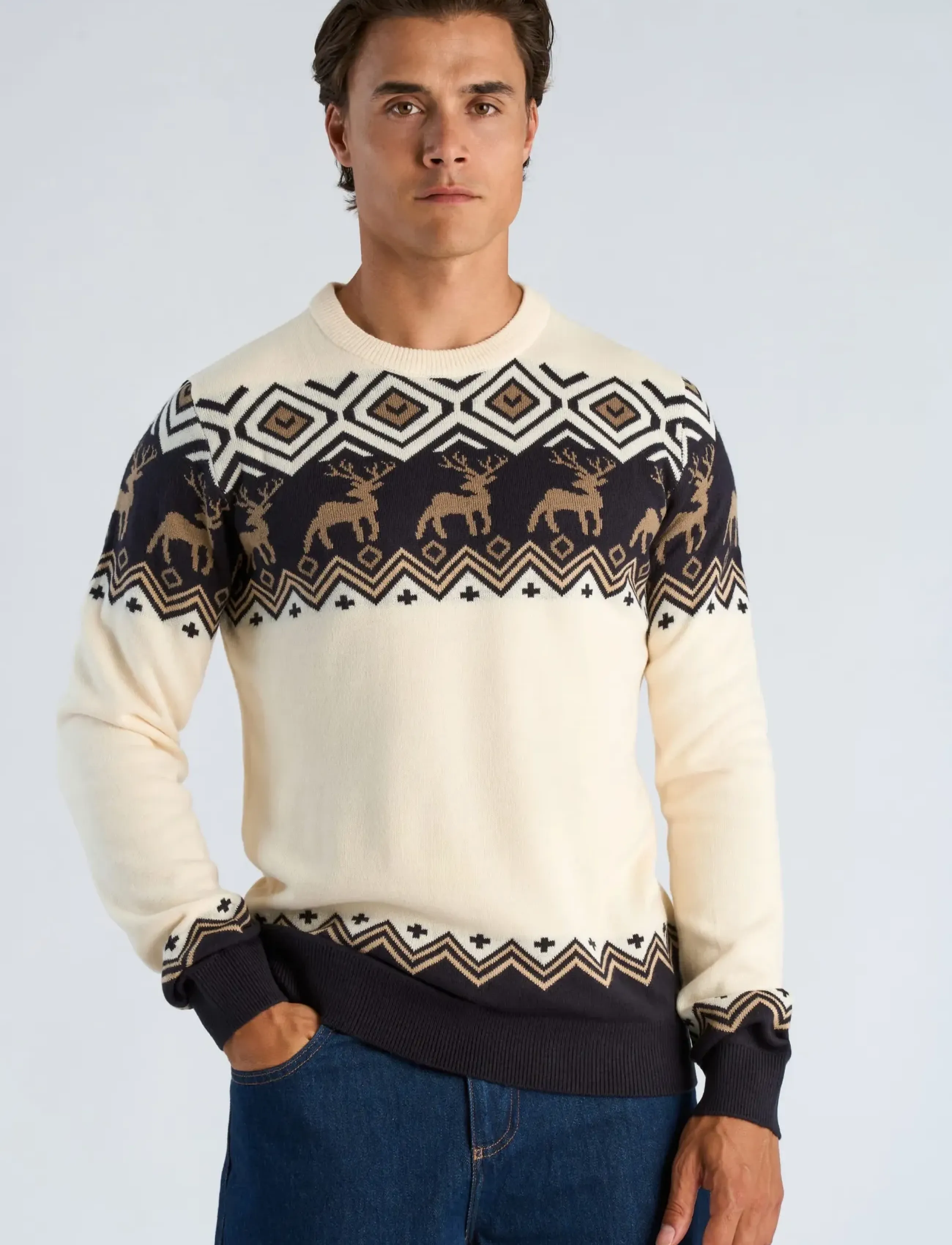 Lindbergh - Christmas jacquard sweater - ecru - 3