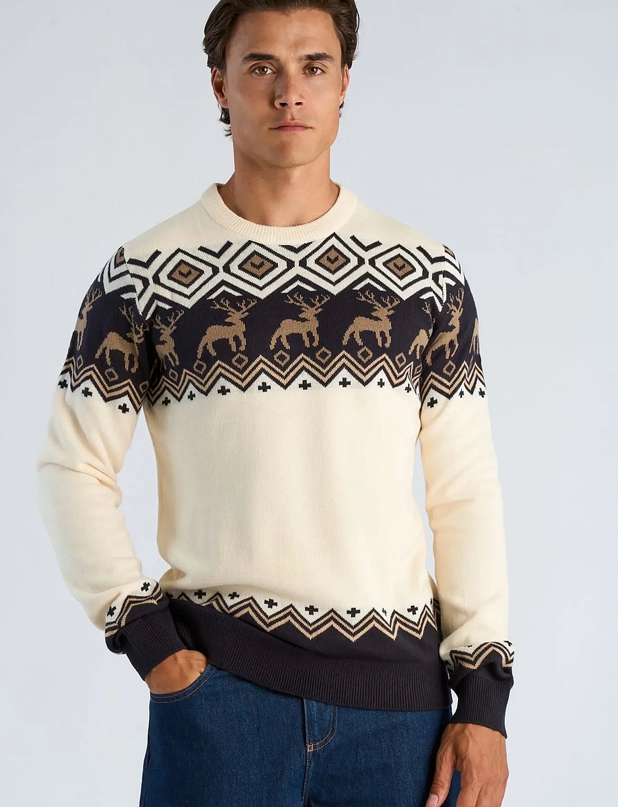 Lindbergh - Christmas jacquard sweater - rund hals - ecru - 3