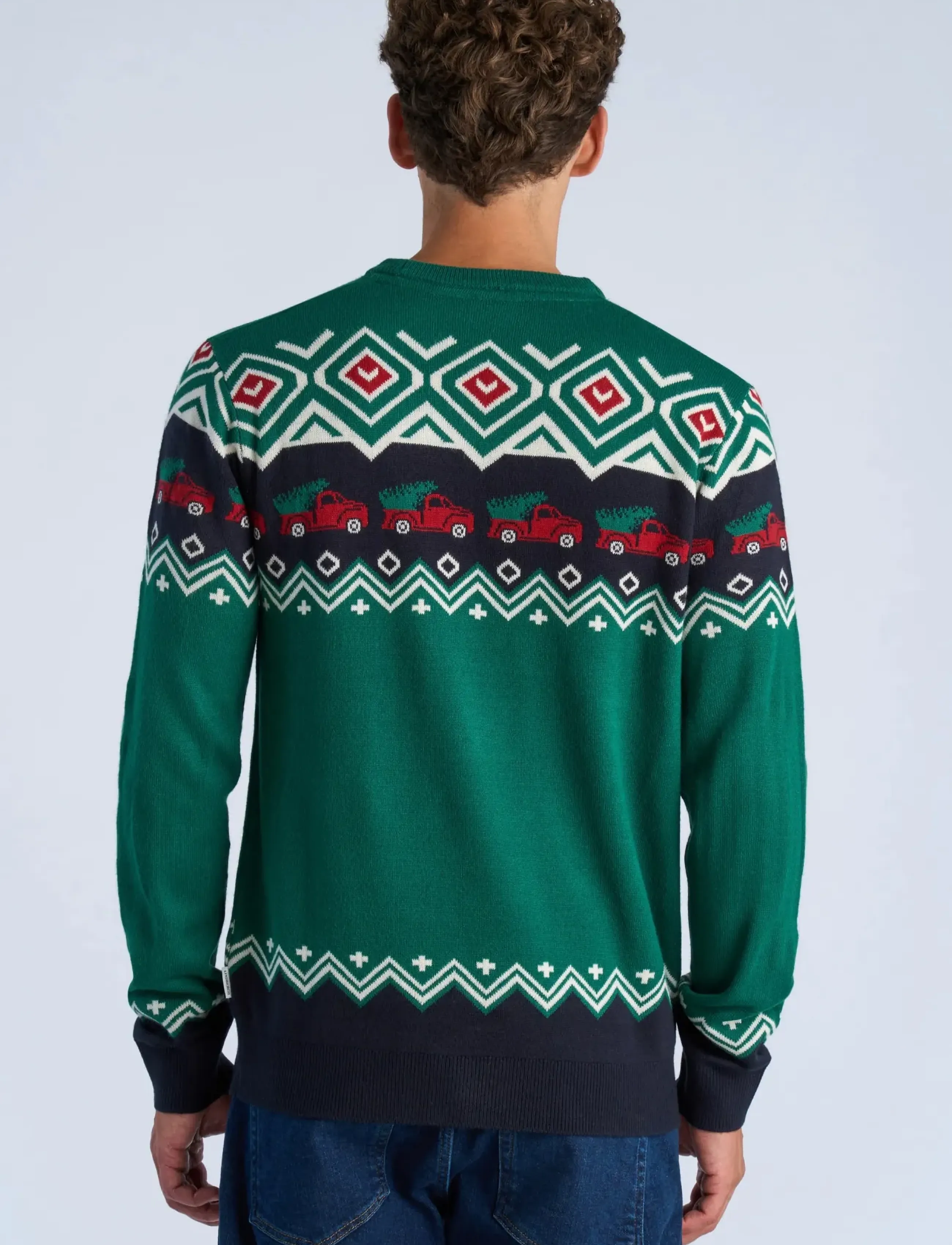 Lindbergh - Christmas jacquard sweater - green - 4