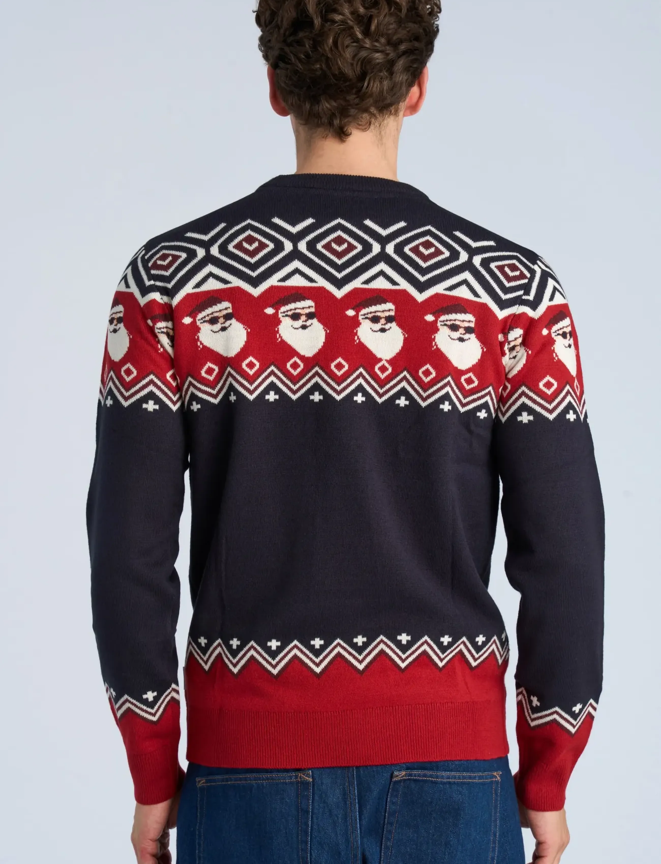 Lindbergh - Christmas jacquard sweater - navy - 4