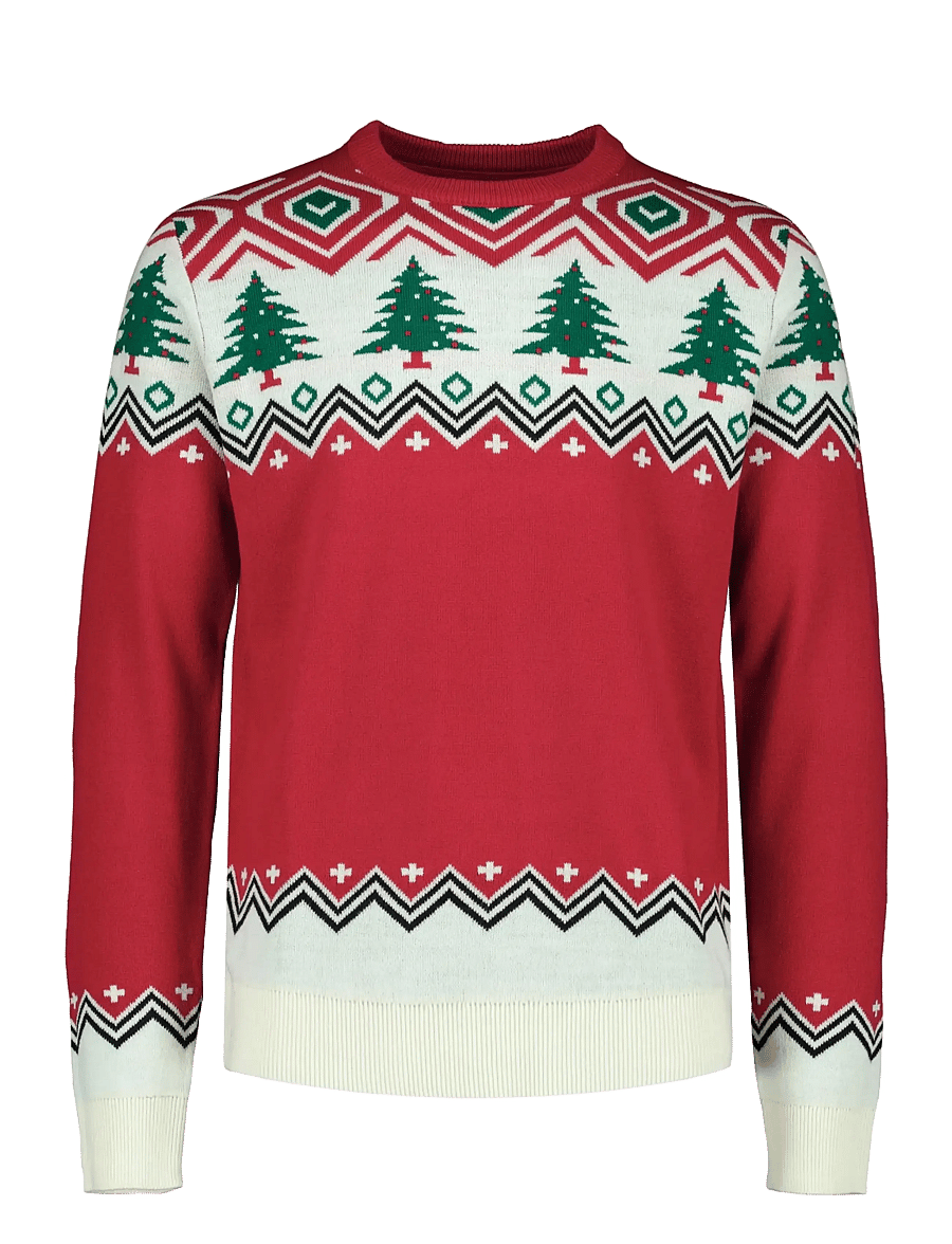 Lindbergh - Christmas jacquard sweater - rundhals - red - 1