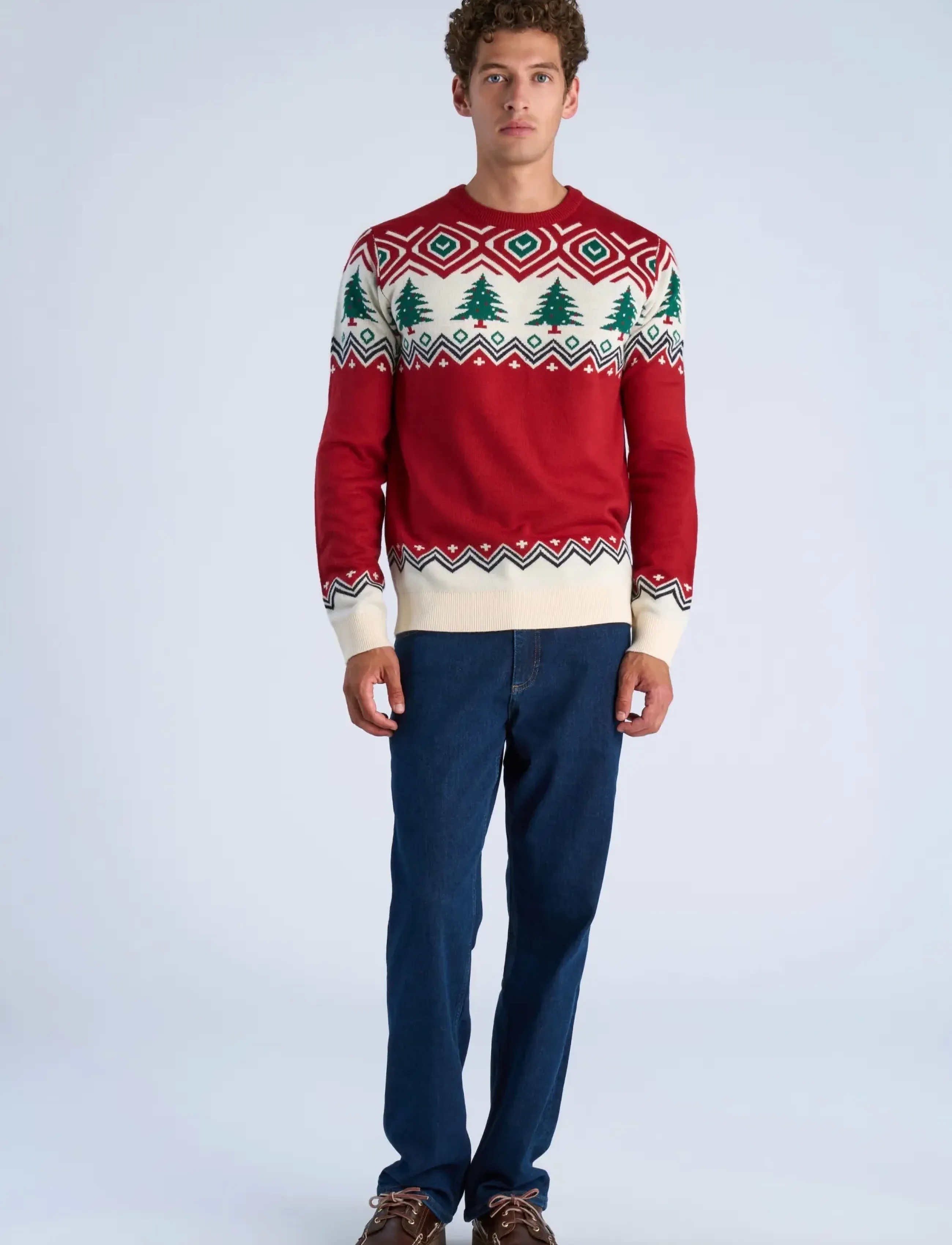 Lindbergh - Christmas jacquard sweater - red - 0
