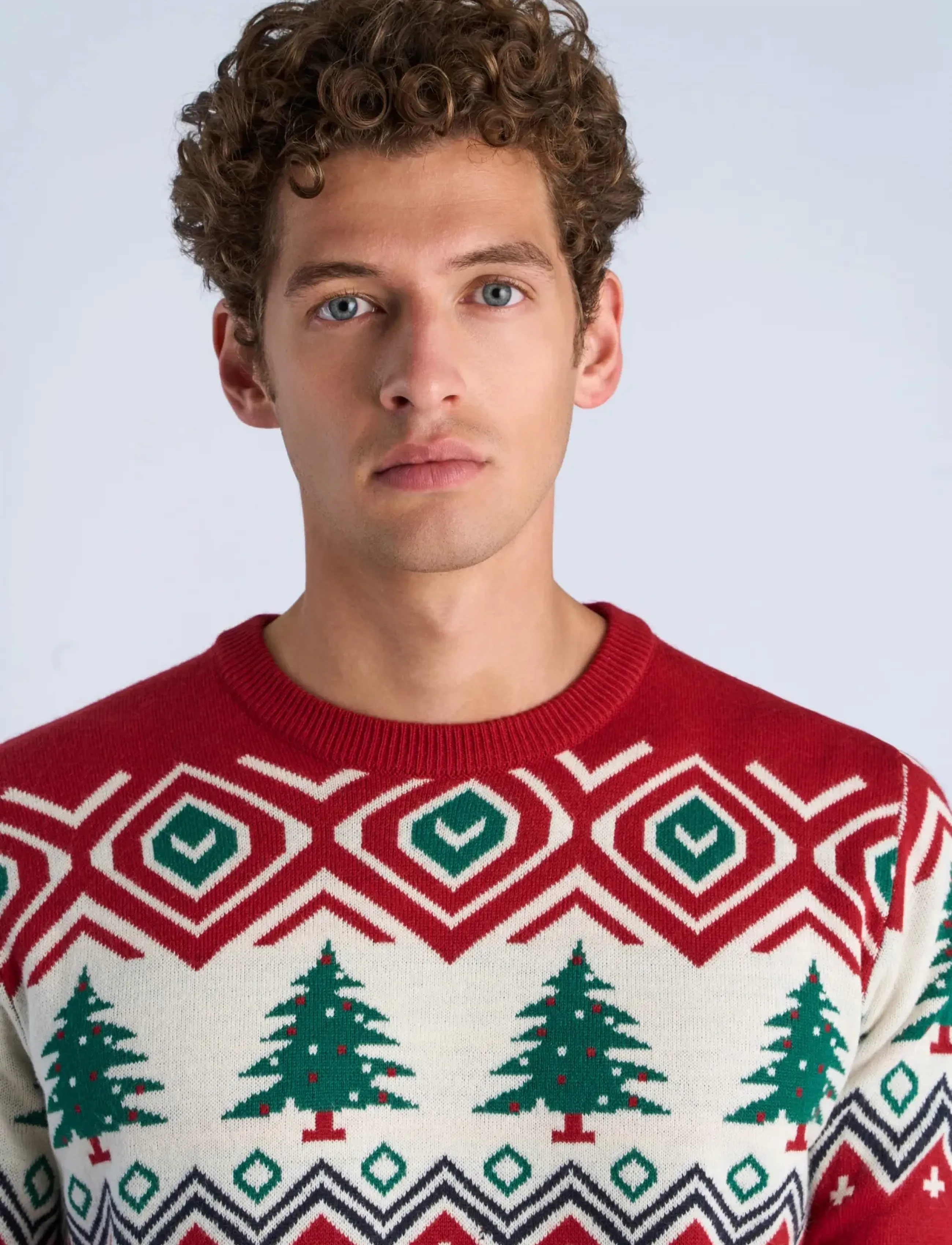 Lindbergh - Christmas jacquard sweater - red - 5
