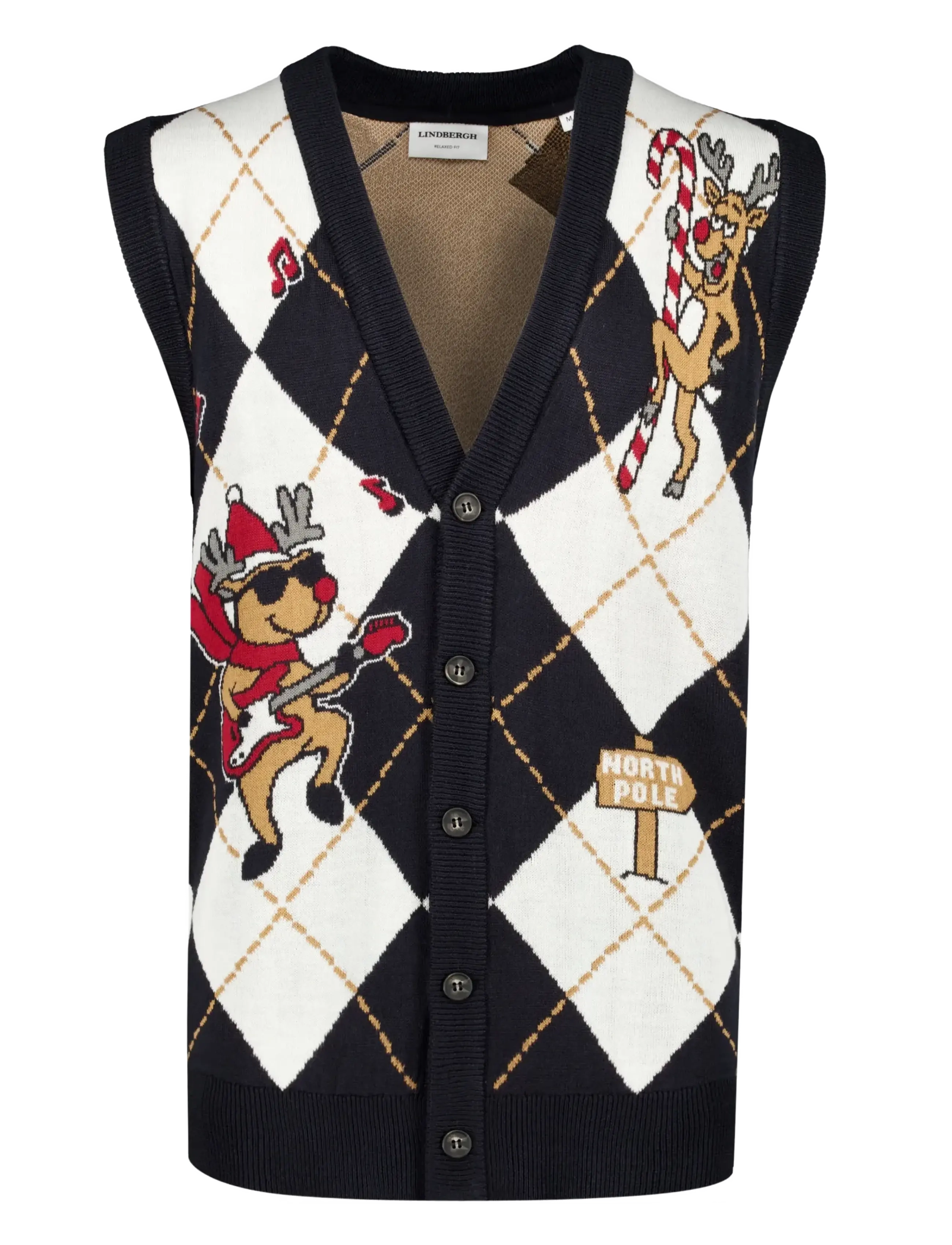 Lindbergh - Christmas Argyle Vest -