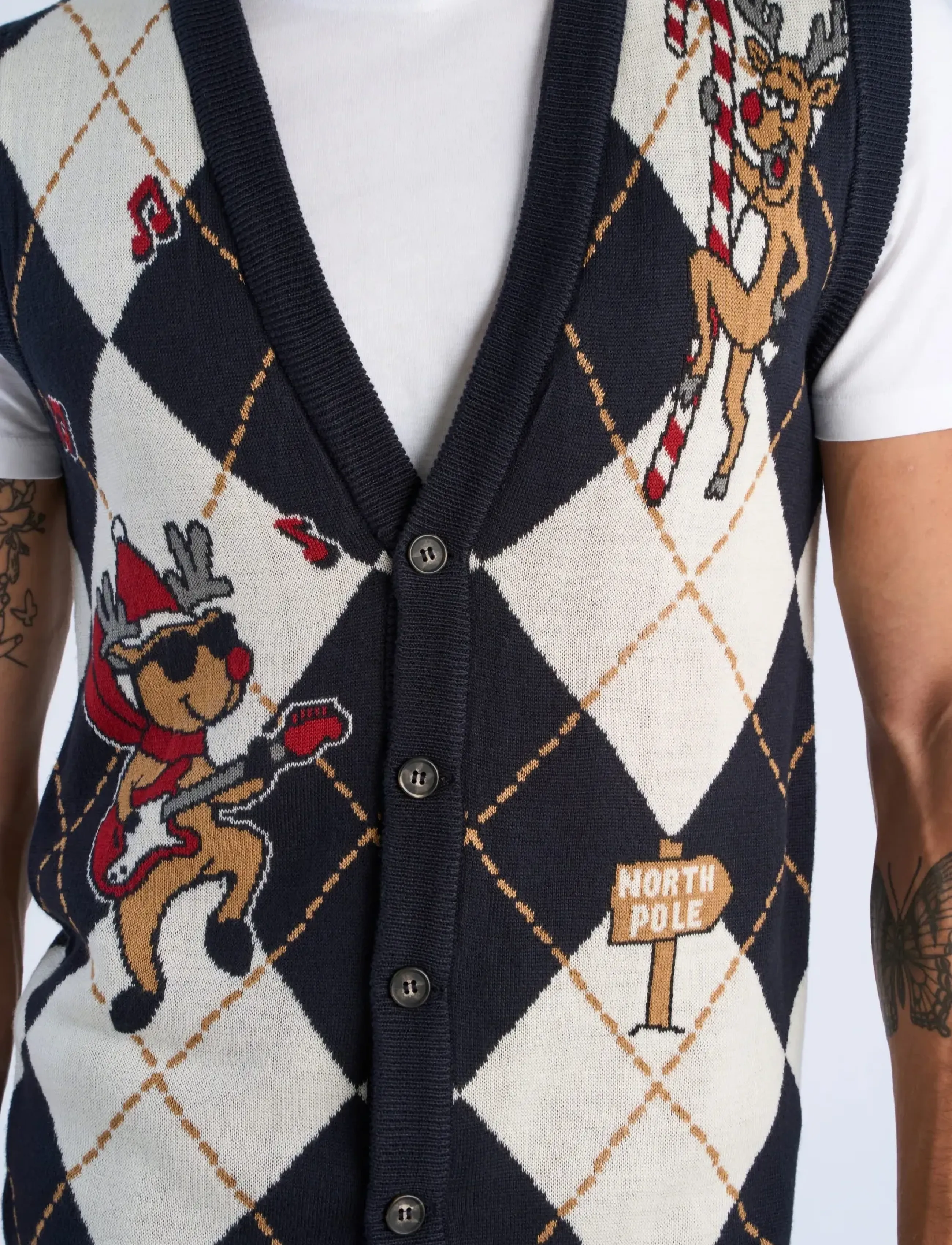 Lindbergh Christmas Argyle Vest västar herr – bild 5