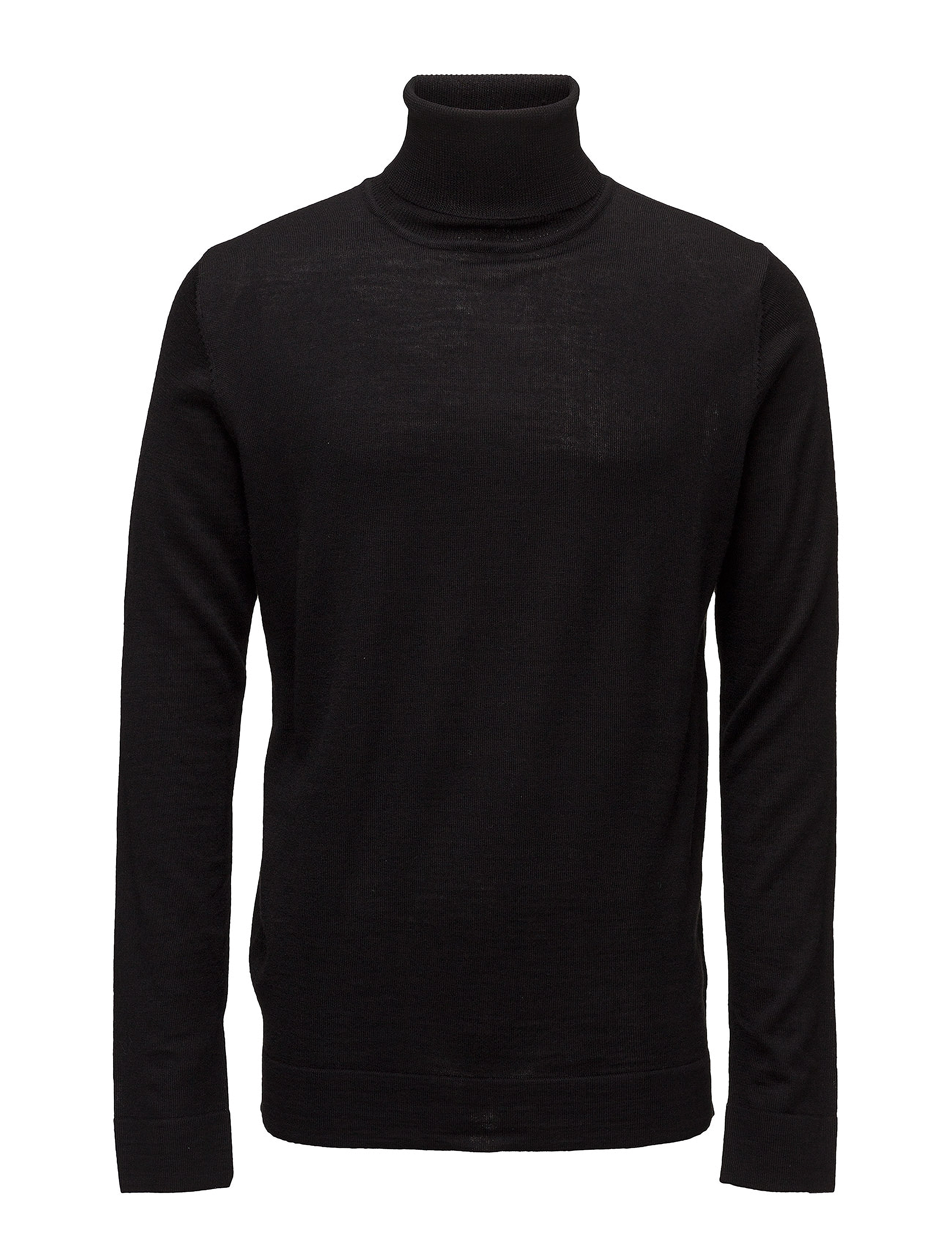 Lindbergh Merino knit roll-neck - Riided - BLACK / black