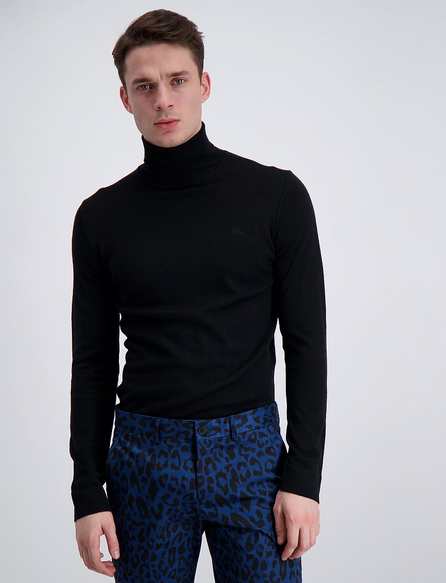 Lindbergh - Merino knit roll-neck - kõrge kaelusega - black - 3