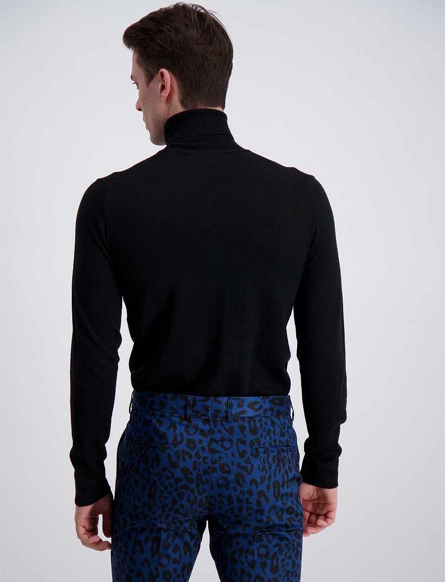Lindbergh - Merino knit roll-neck - kõrge kaelusega - black - 4