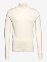 Merino knit roll neck - BONE WHITE