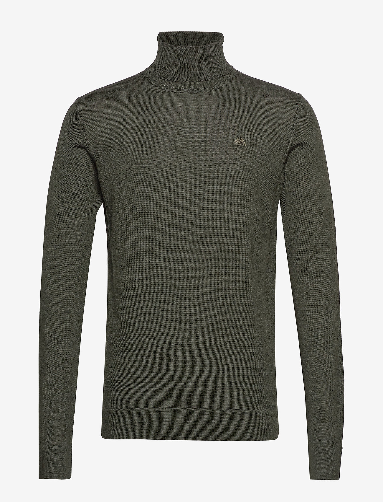 Lindbergh - Merino knit roll-neck - efterårstøj - bottle green - 0