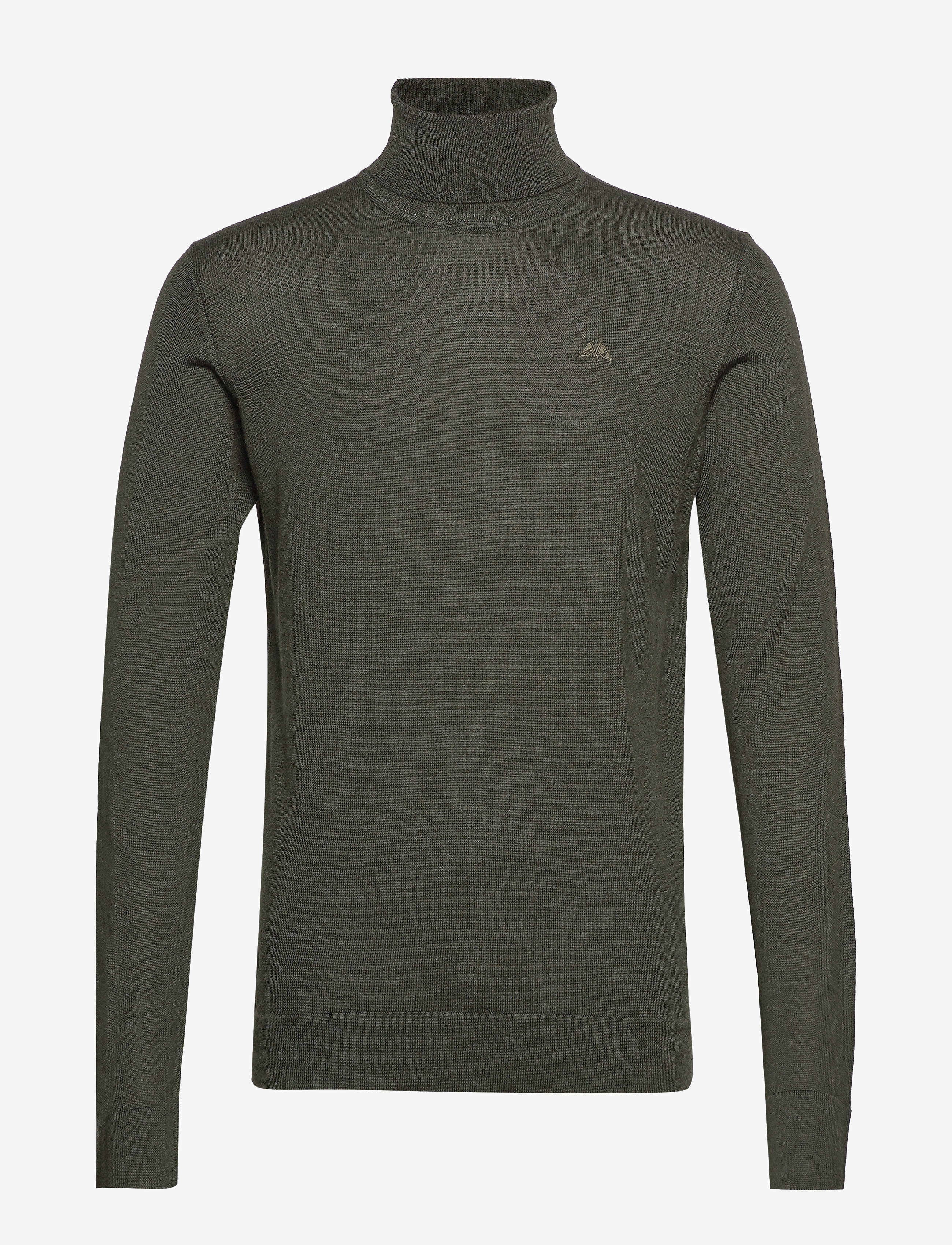 Merino knit roll-neck - BOTTLE GREEN
