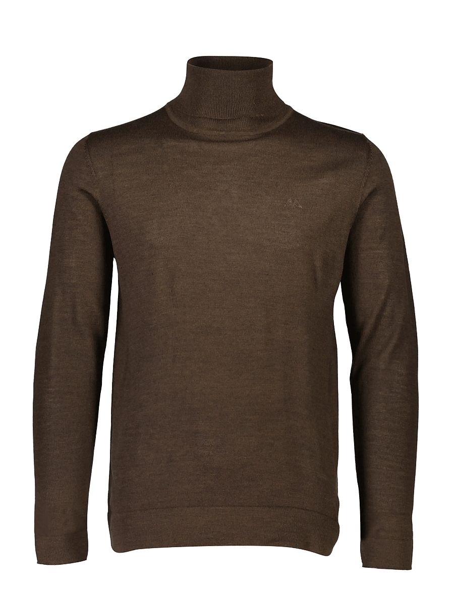 Lindbergh - Merino knit roll-neck - polokrage - brown mix - 1
