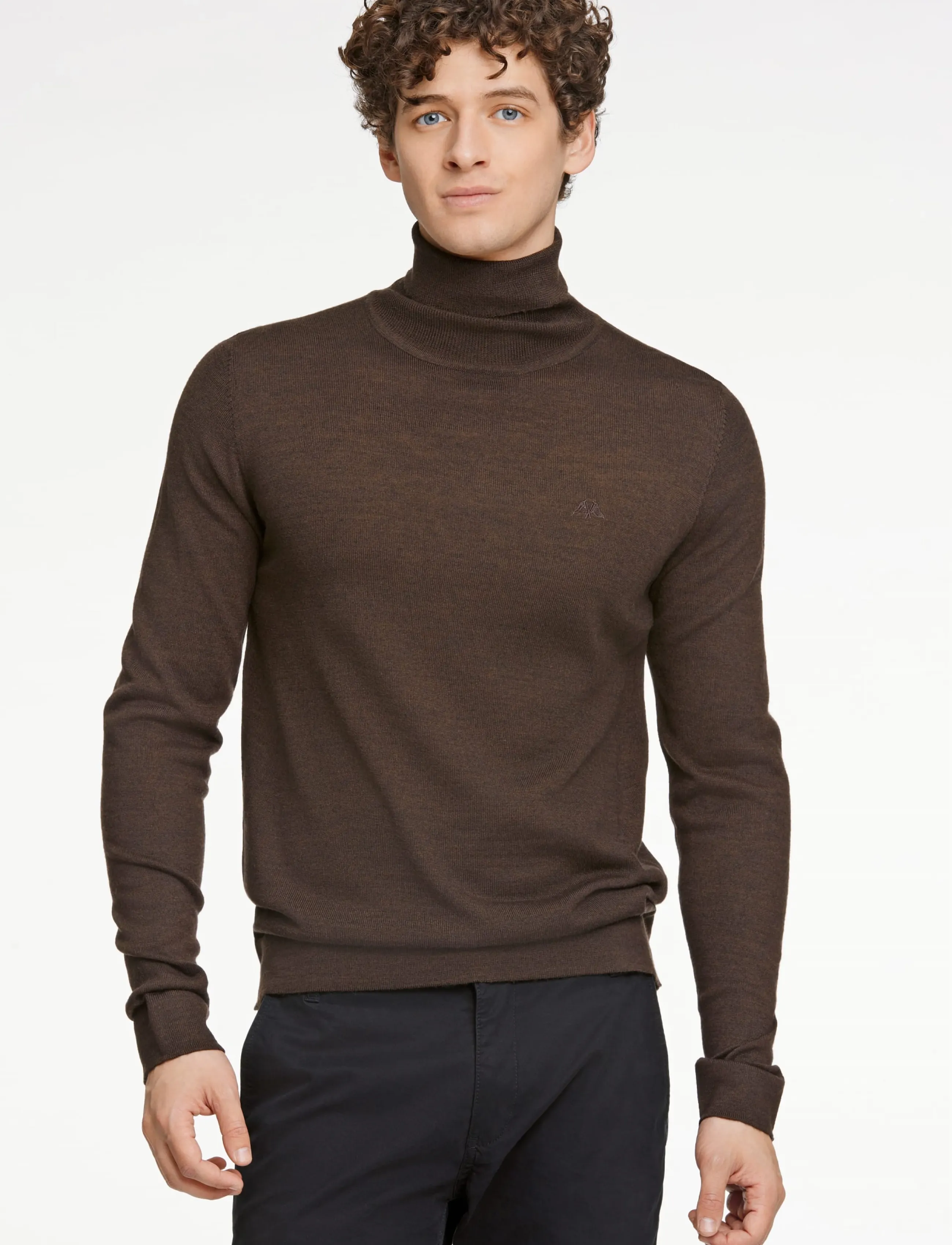 Lindbergh - Merino knit roll-neck - polokrage - brown mix - 3