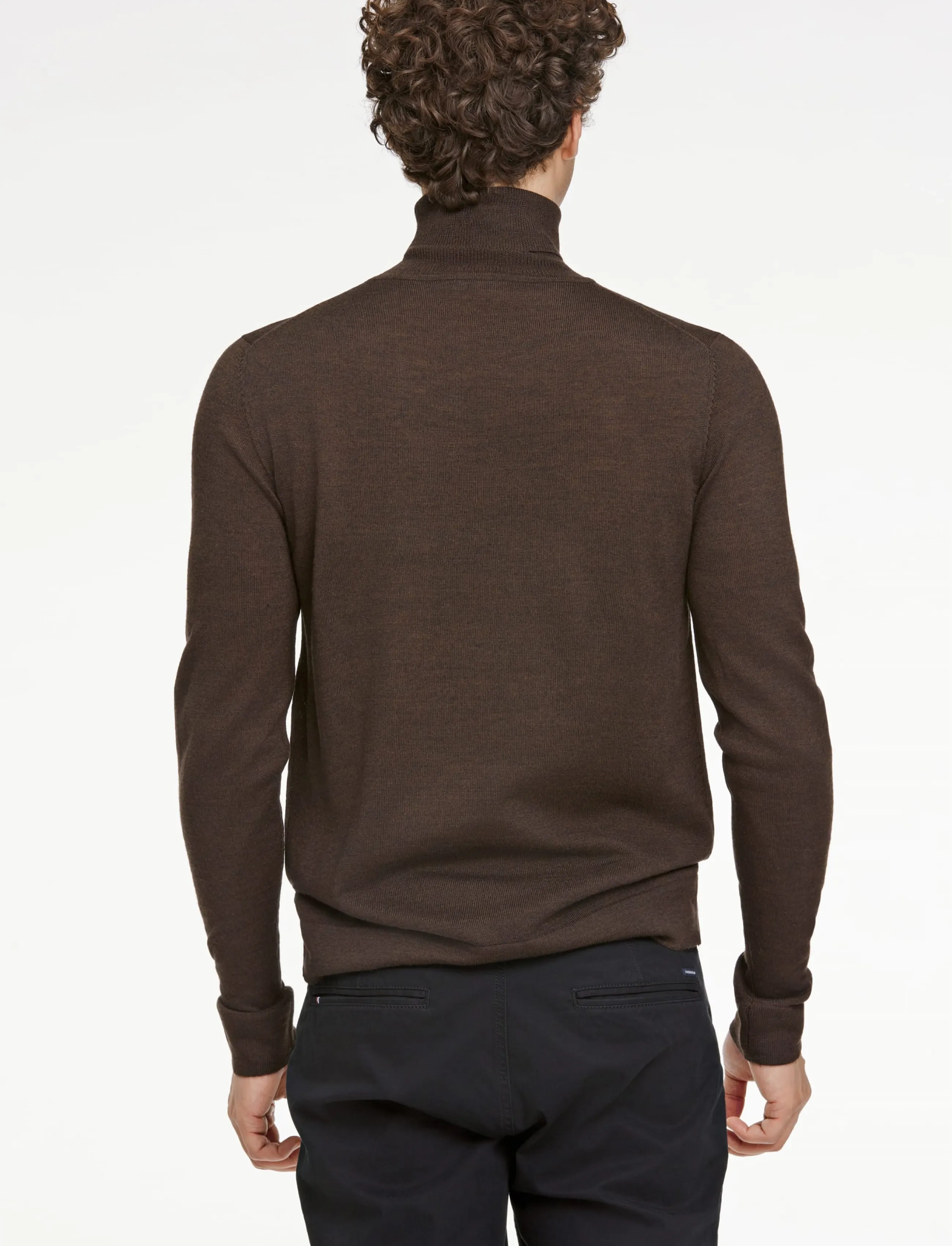 Lindbergh - Merino knit roll-neck - polokrage - brown mix - 4