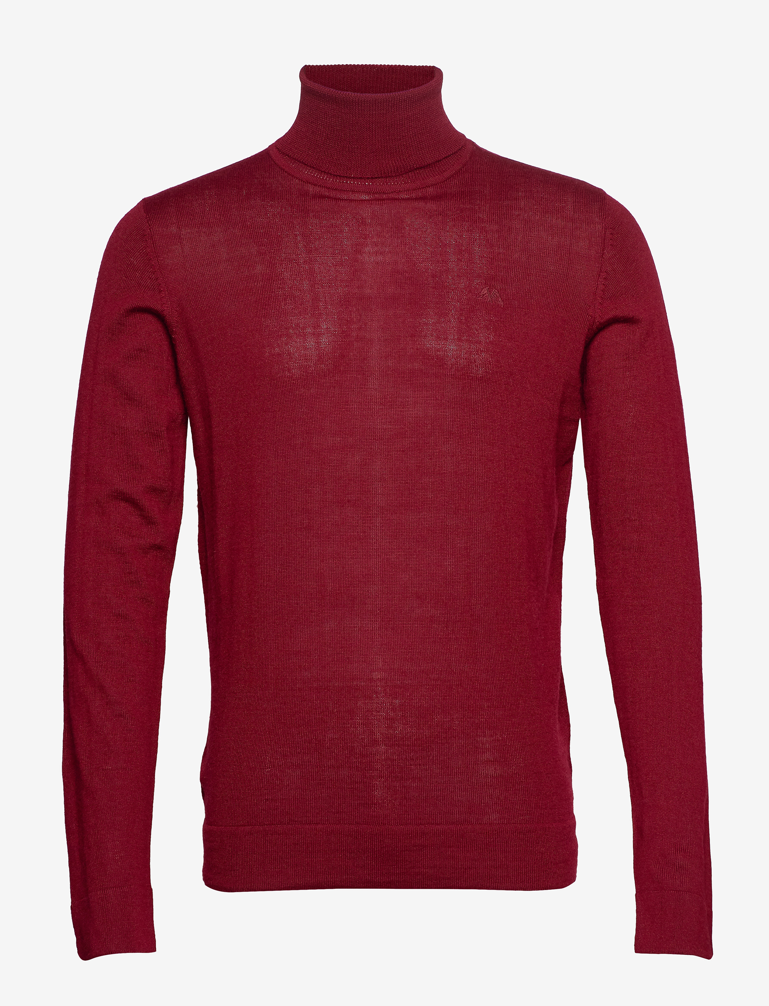 Merino knit roll-neck - DK RED