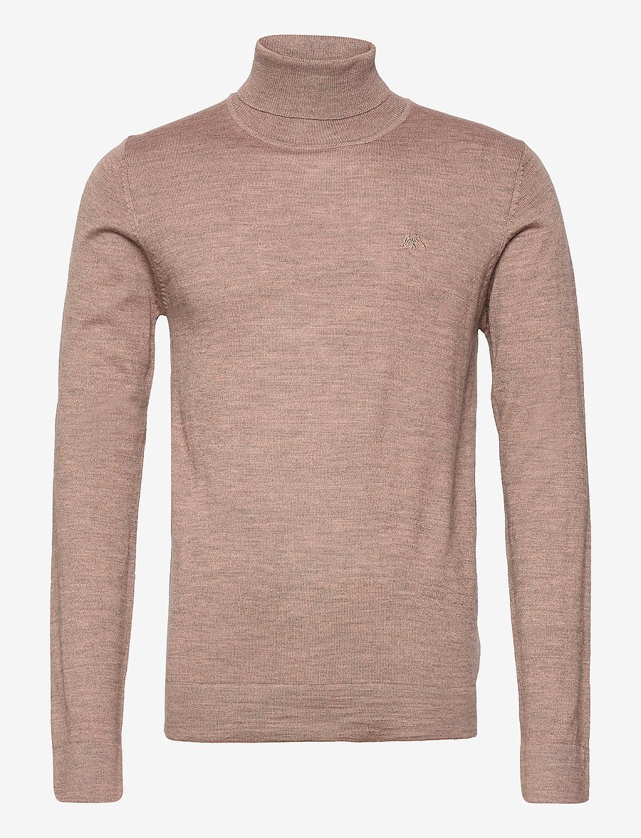 Lindbergh - Merino knit roll-neck - kõrge kaelusega - dk sand - 1