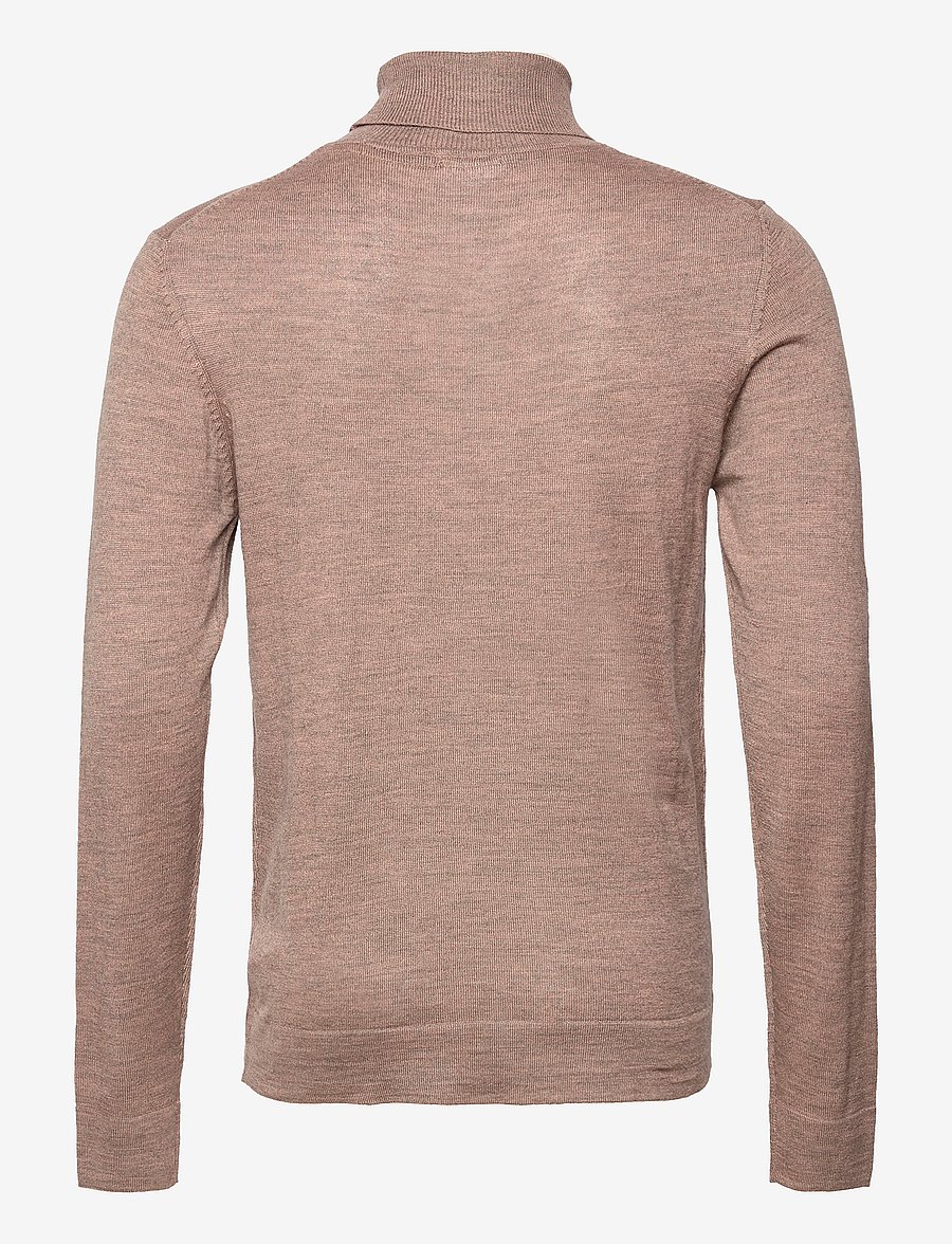 Lindbergh - Merino knit roll-neck - kõrge kaelusega - dk sand - 2