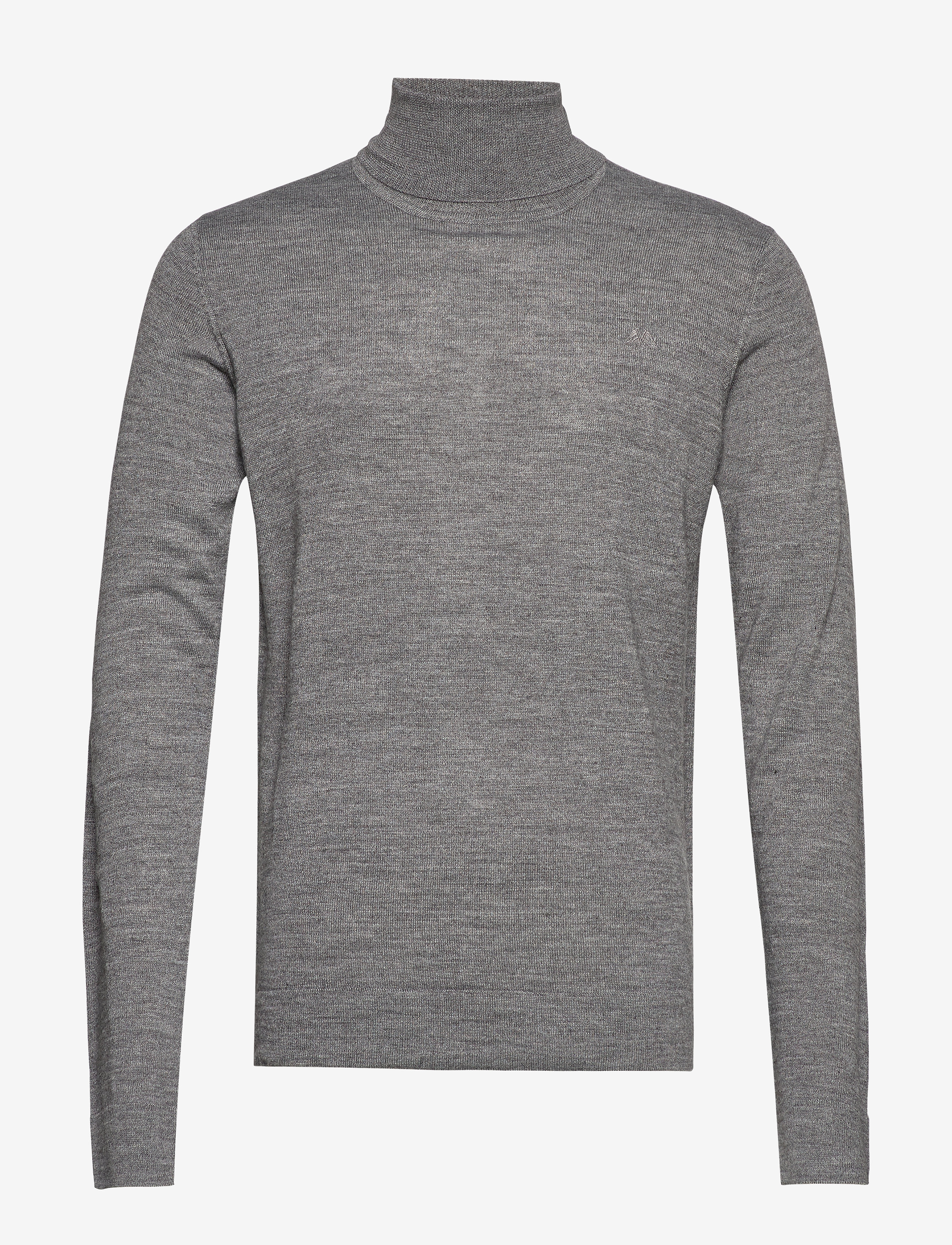 Merino knit roll-neck - GREY MIX