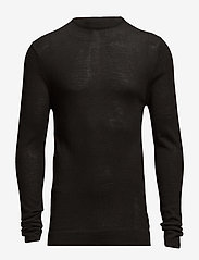 Merino knit o-neck - BLACK