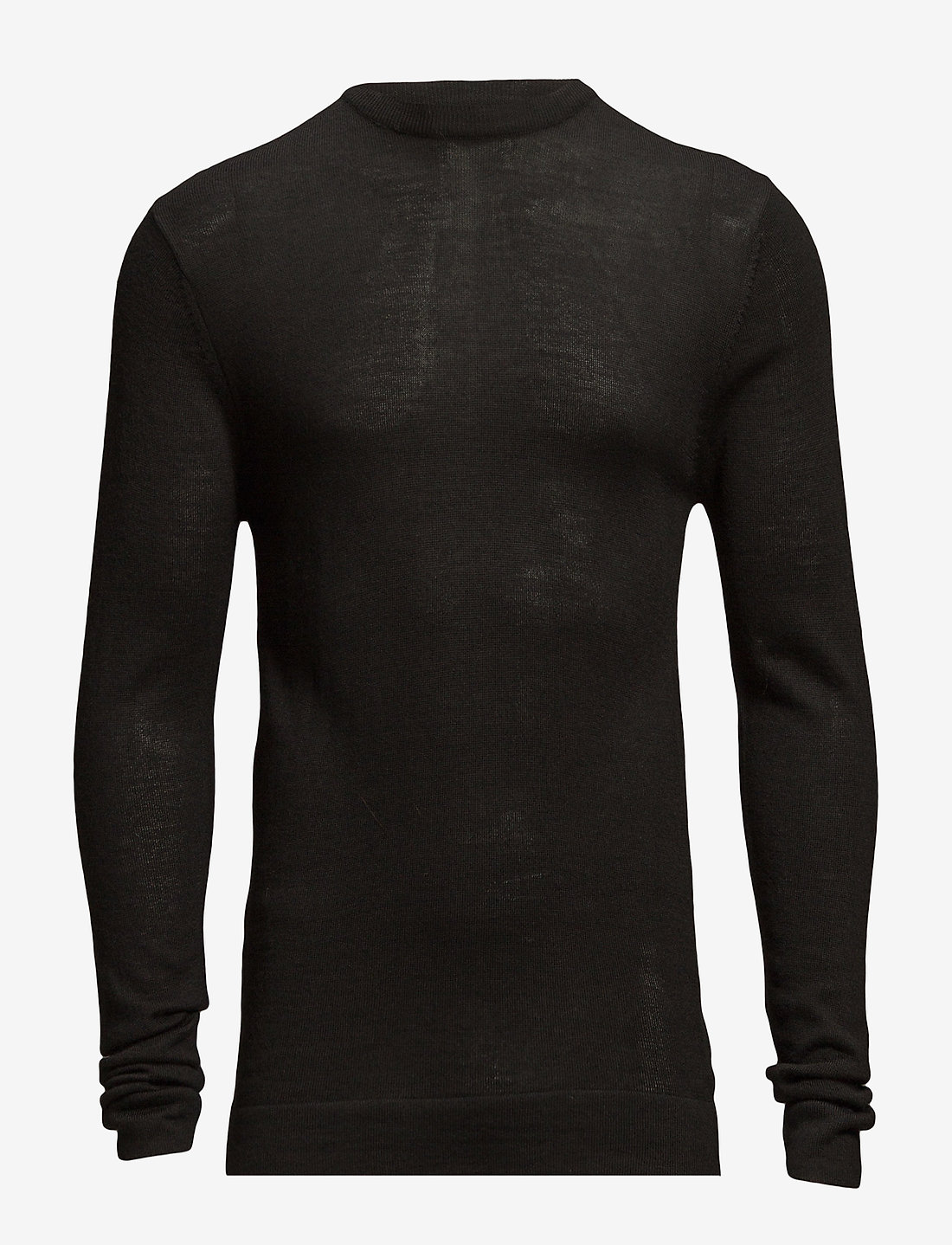 Lindbergh - Merino knit o-neck - rund hals - black - 1