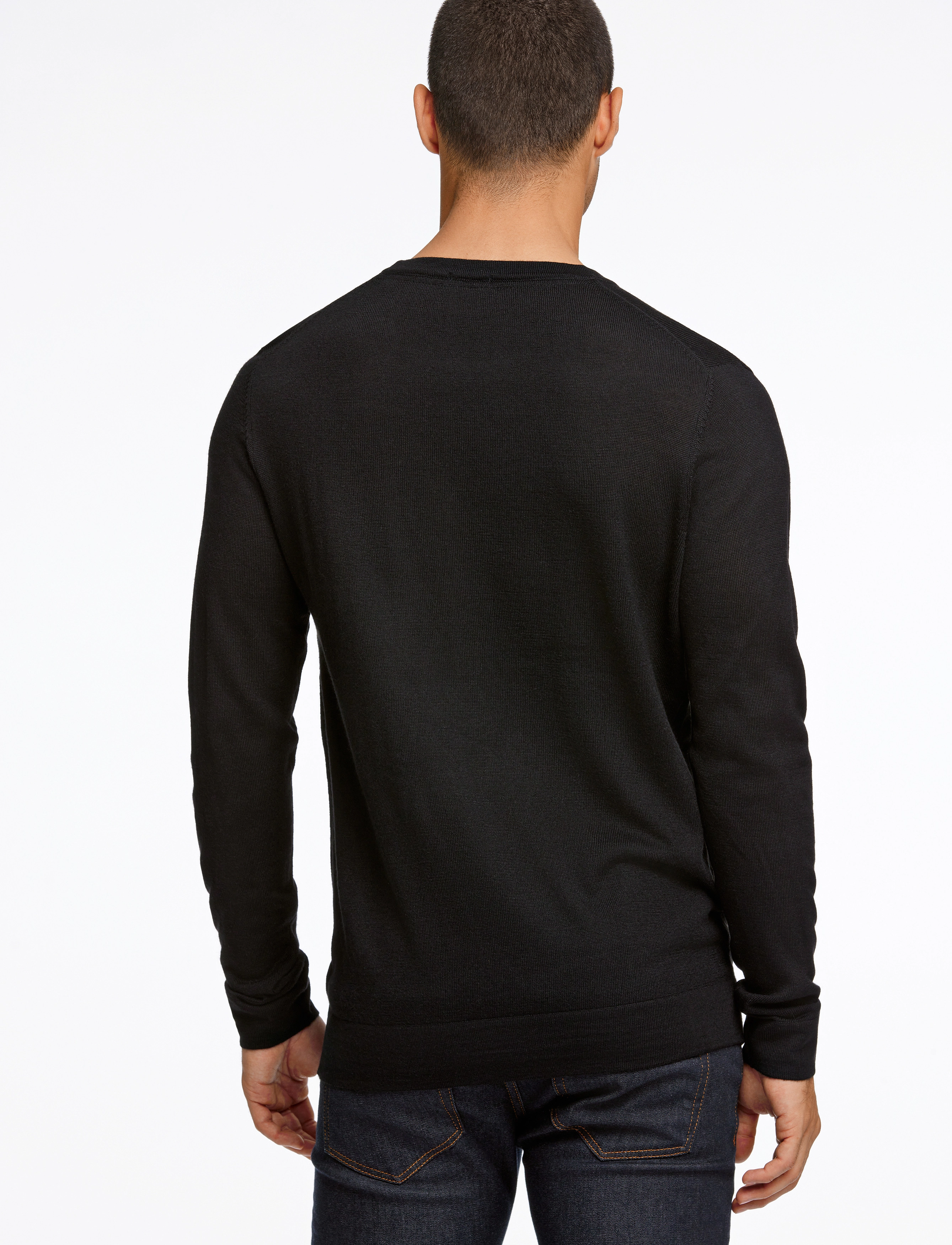Lindbergh - Merino knit o-neck - round necks - black - 3