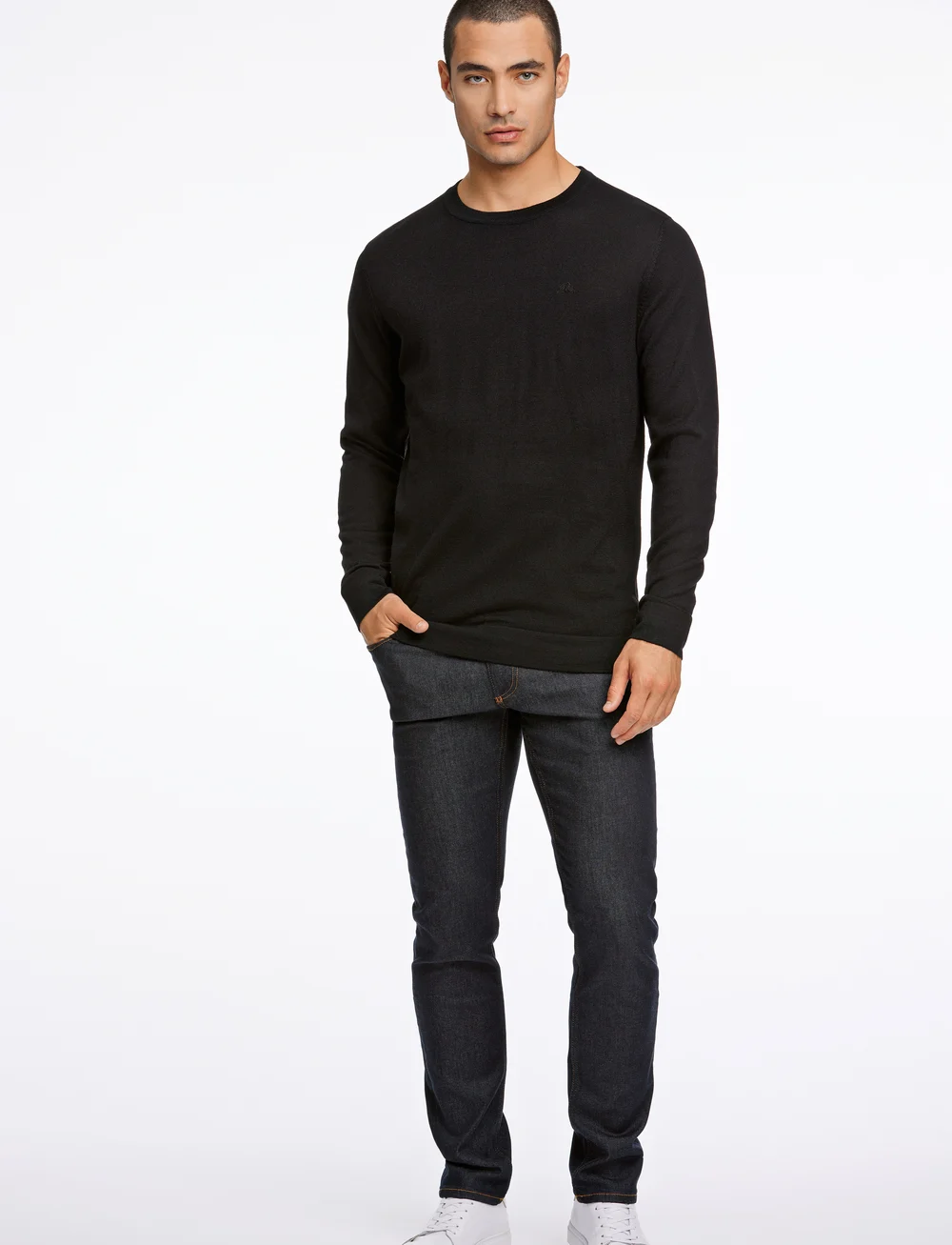 Lindbergh - Merino knit o-neck - rund hals - black - 4