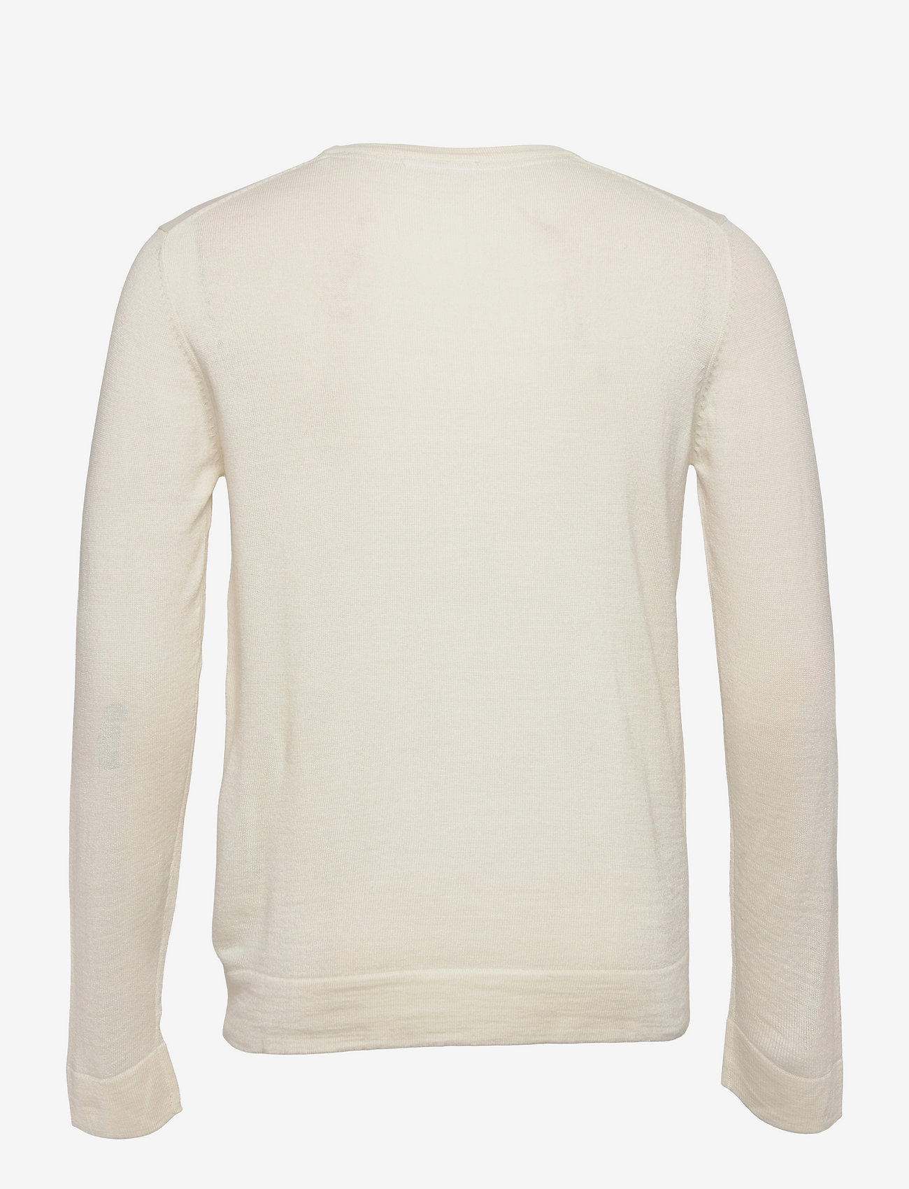 Lindbergh - Merino knit o-neck - megztiniai su apvalios formos apykakle - bone white - 1