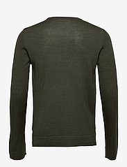 Lindbergh - Merino knit o-neck - basic knitwear - dk army - 1
