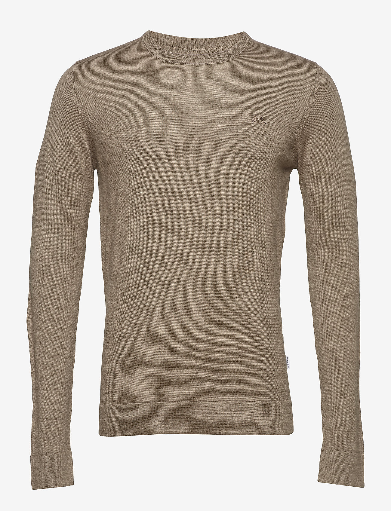 Lindbergh - Merino knit o-neck - trøjer - dk sand - 0