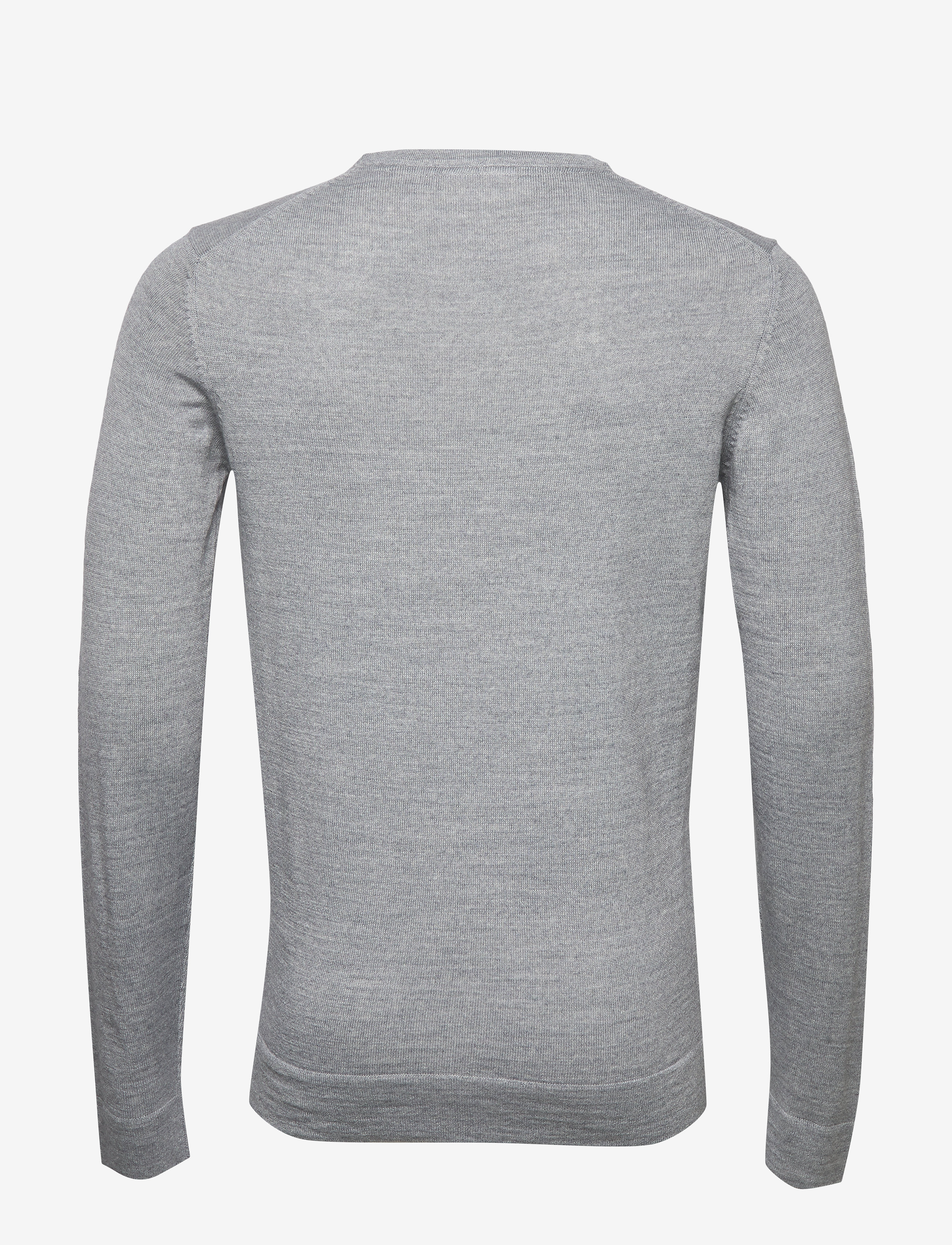Lindbergh - Merino knit o-neck - strickmode - lt grey mix - 2
