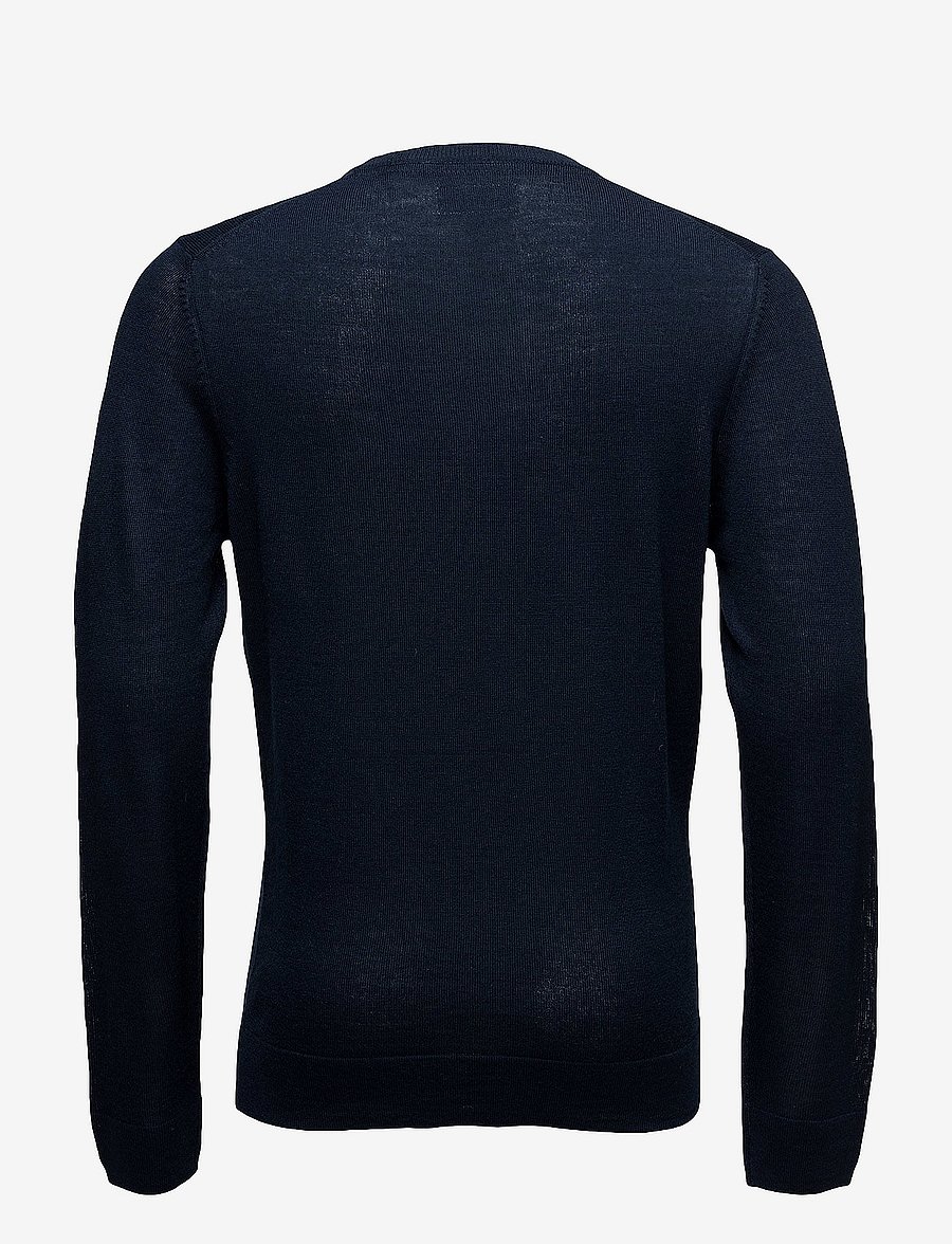 Lindbergh - Merino knit o-neck - round necks - navy - 2