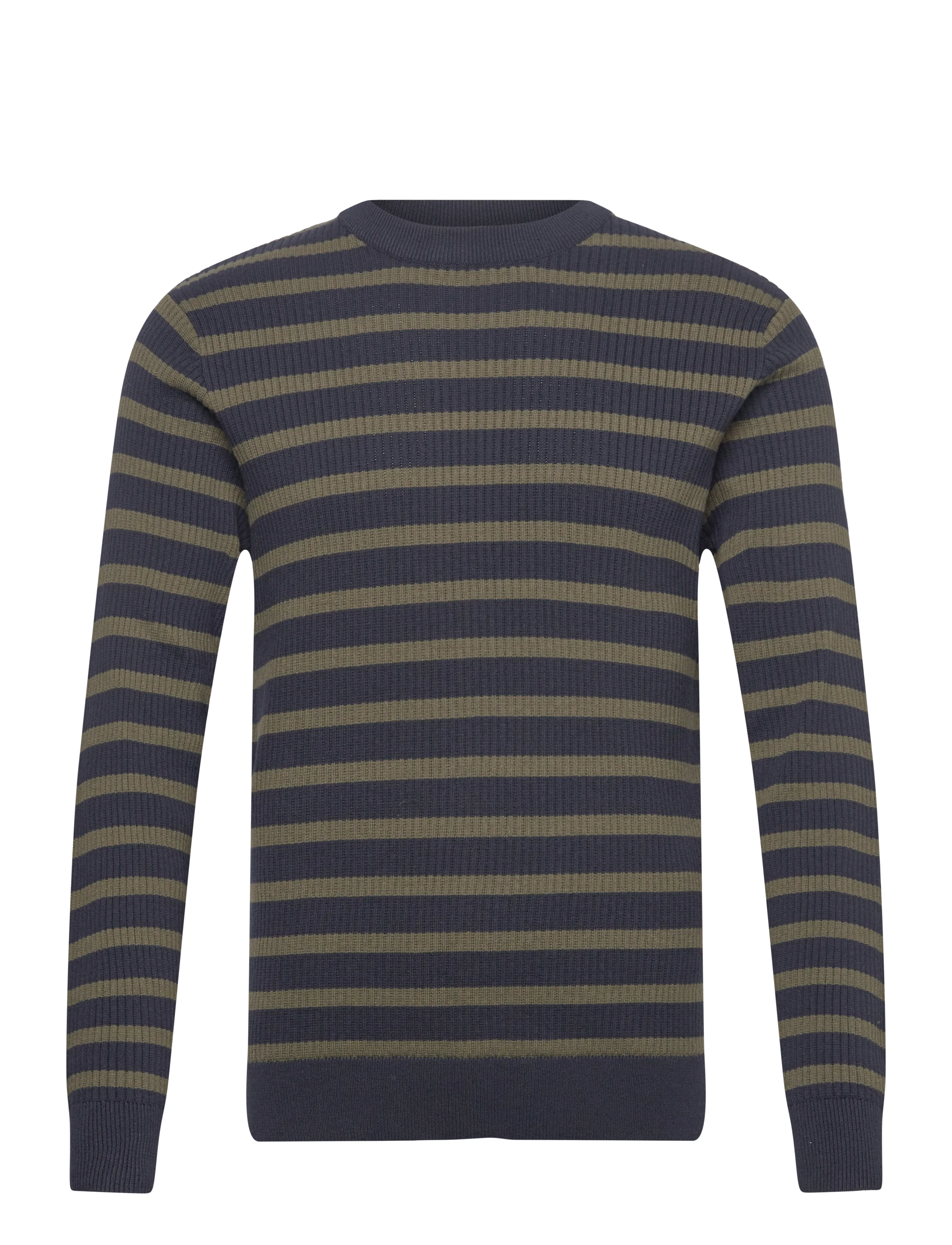 Lindbergh Recycled crew neck knit L/S - Rundhals - ARMY / navy