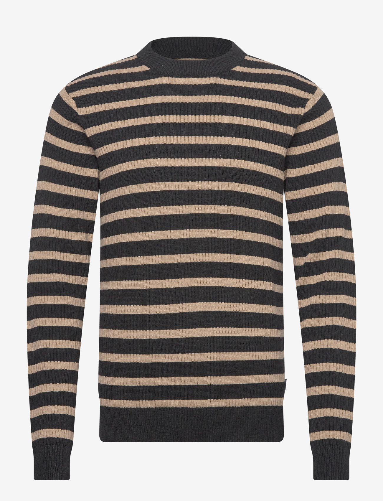Lindbergh - Recycled crew neck knit L/S - rund hals - black - 1