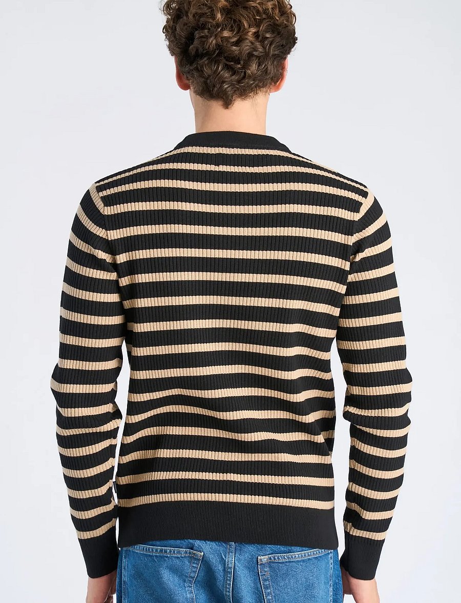 Lindbergh - Recycled crew neck knit L/S - Ümmarguse kaelusega kudumid - black - 4