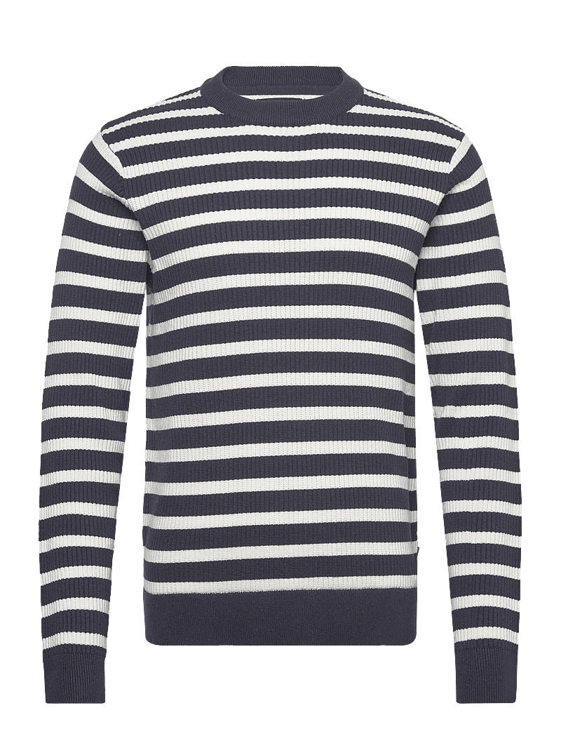 Lindbergh - Recycled crew neck knit L/S - Ümmarguse kaelusega kudumid - navy - 1