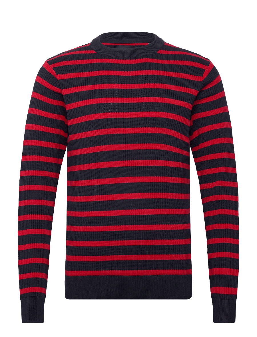 Lindbergh - Recycled crew neck knit L/S - Ümmarguse kaelusega kudumid - red - 1