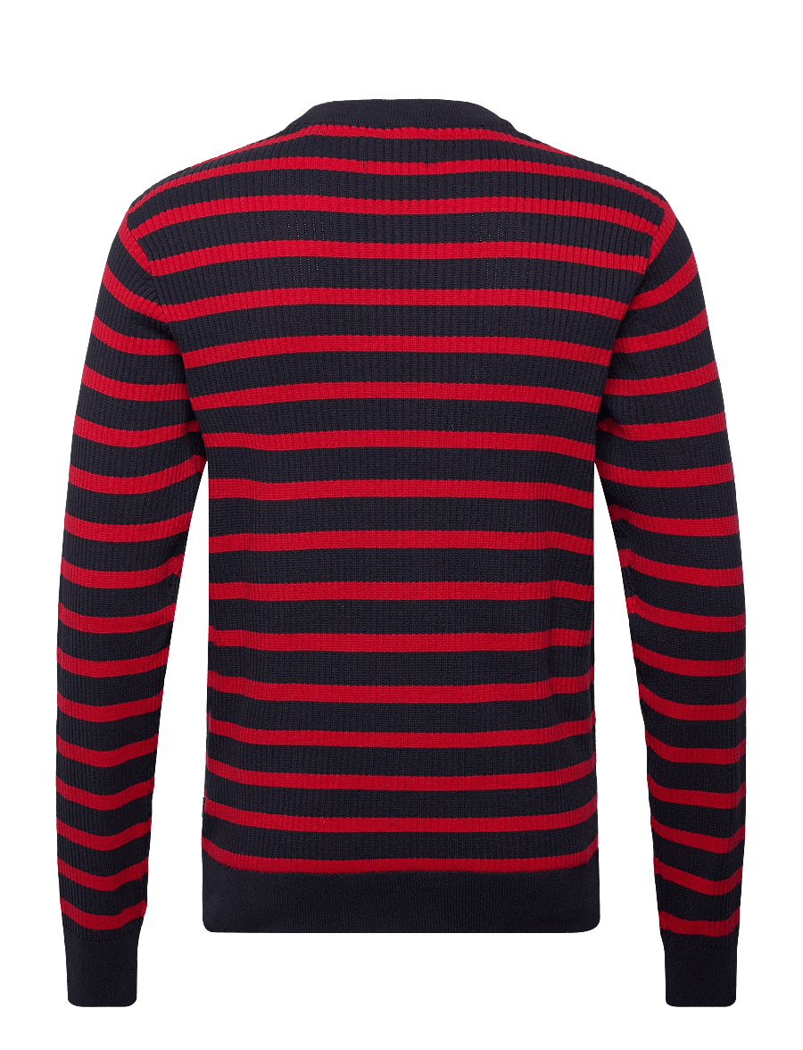Lindbergh - Recycled crew neck knit L/S - Ümmarguse kaelusega kudumid - red - 2