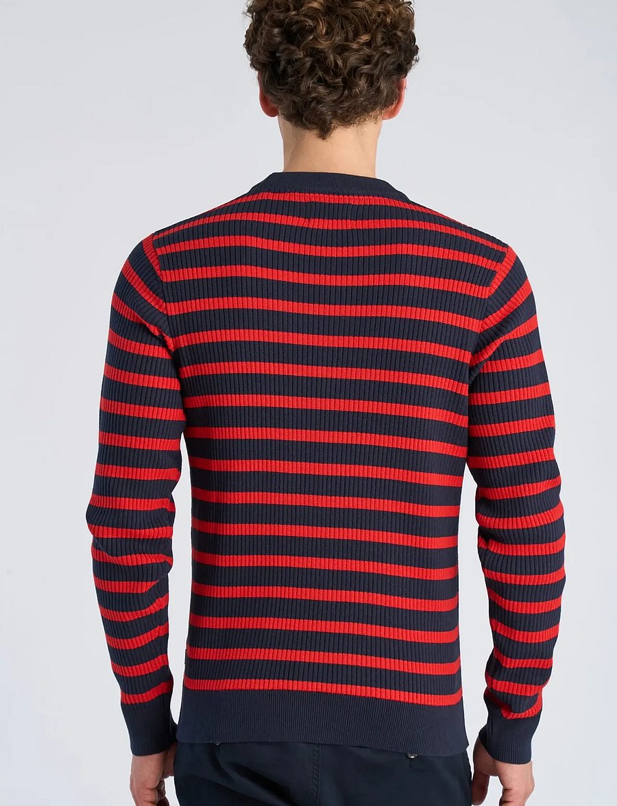 Lindbergh - Recycled crew neck knit L/S - Ümmarguse kaelusega kudumid - red - 4