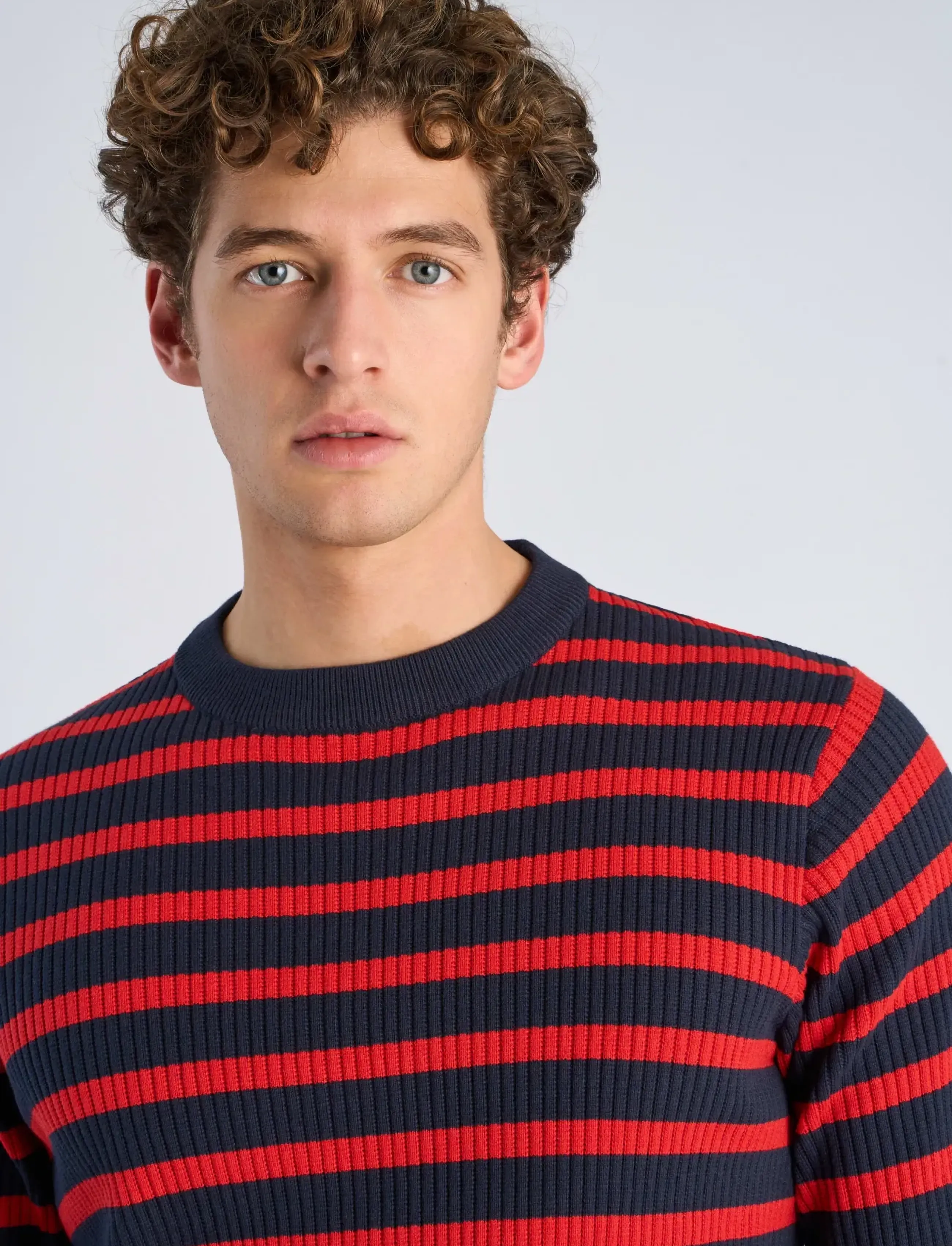 Lindbergh - Recycled crew neck knit L/S - Ümmarguse kaelusega kudumid - red - 5