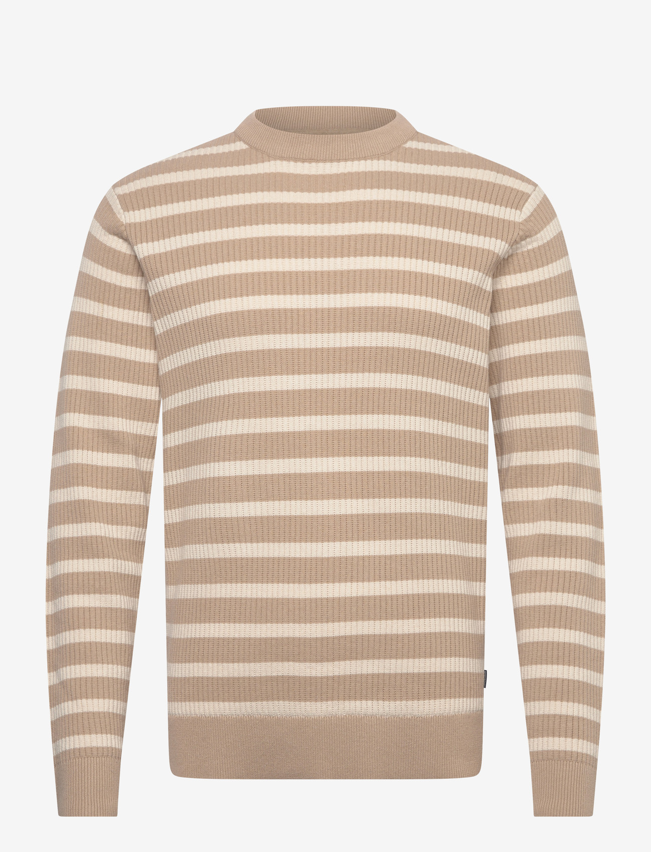 Lindbergh - Recycled crew neck knit L/S - Ümmarguse kaelusega kudumid - sand - 1