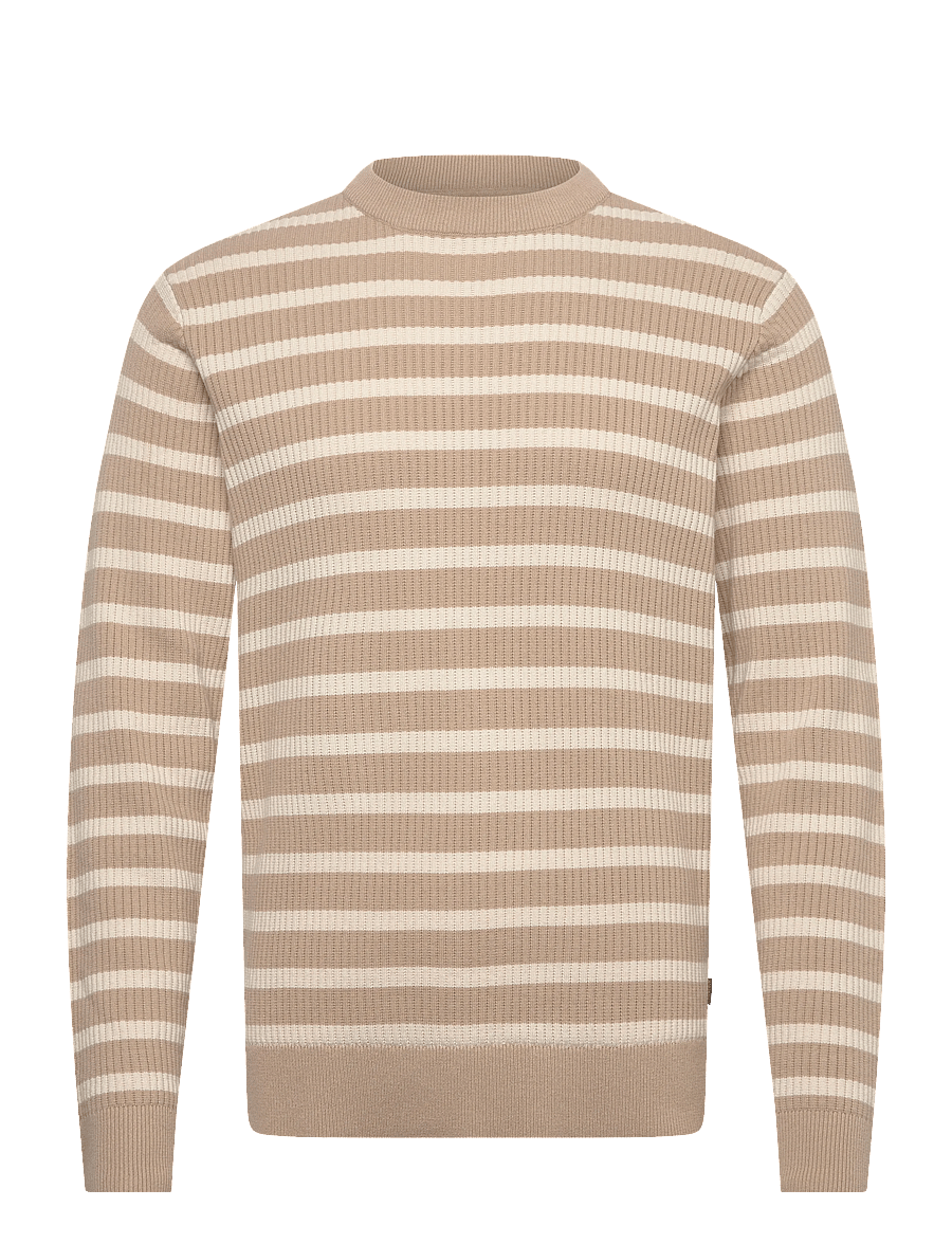 Lindbergh - Recycled crew neck knit L/S - rundhals - sand - 1