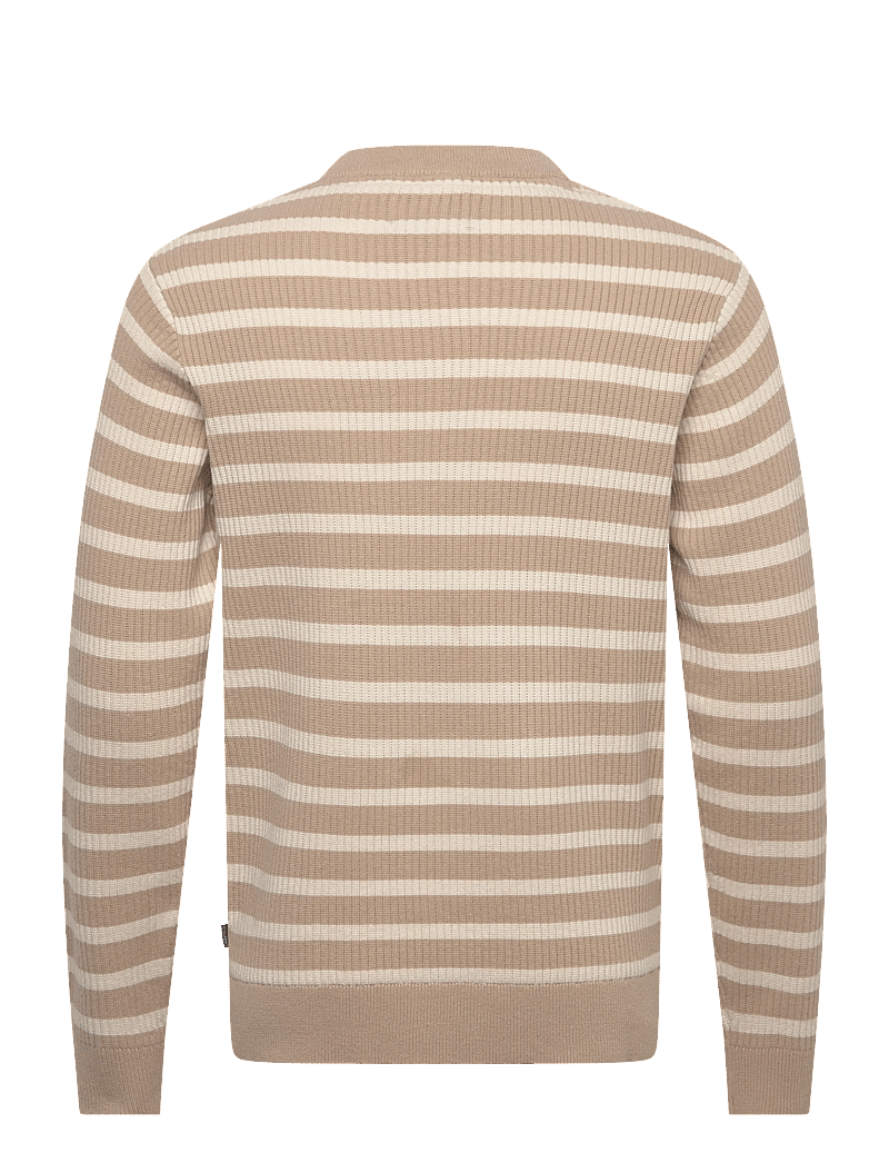 Lindbergh - Recycled crew neck knit L/S - Ümmarguse kaelusega kudumid - sand - 2